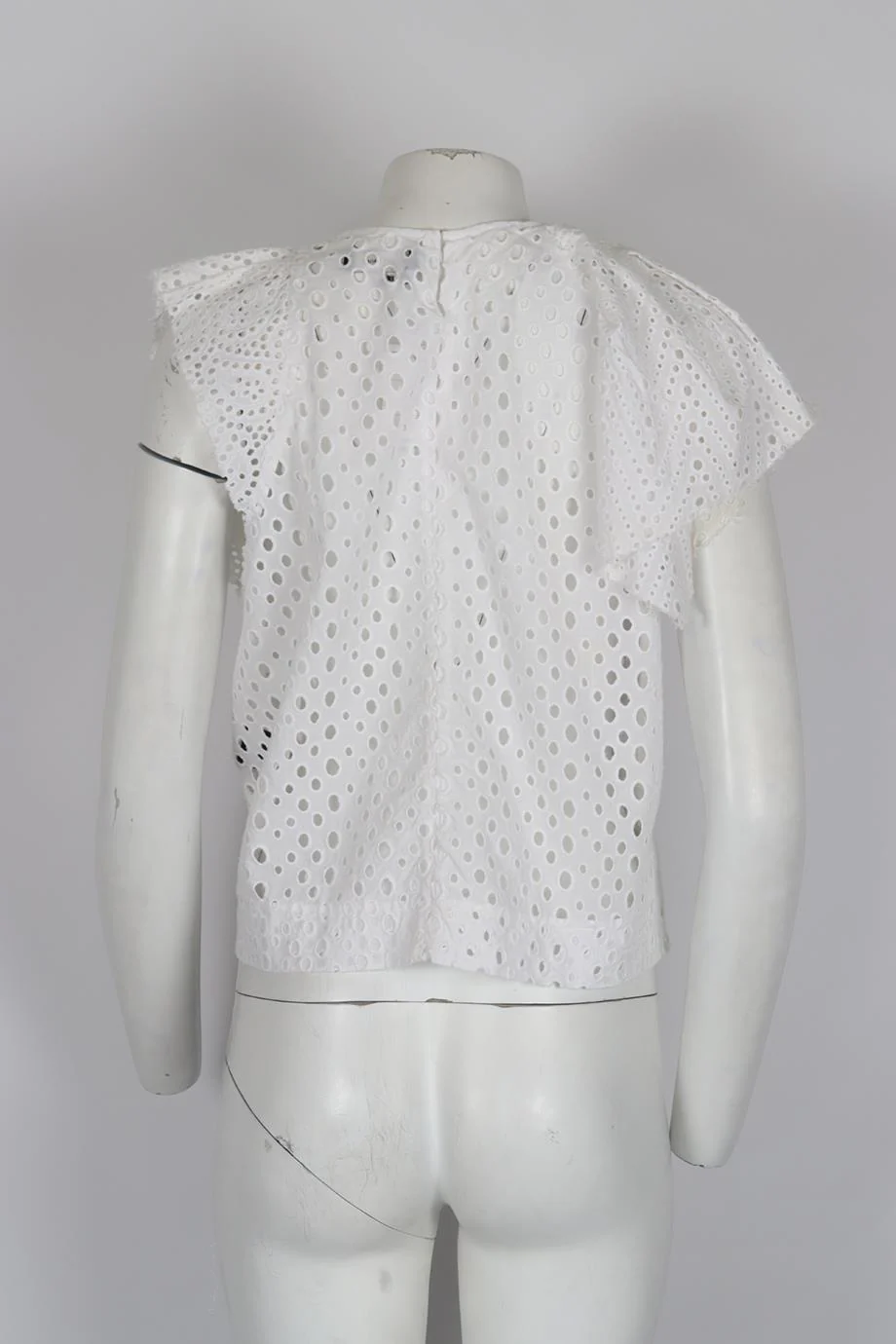 ISABEL MARANT RUFFLED COTTON TOP FR 36 UK 8 - Image 4