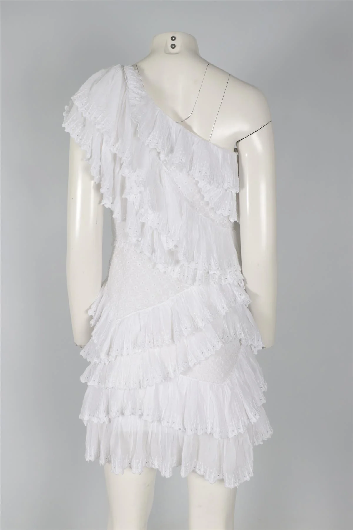ISABEL MARANT WHITE COTTON MINI DRESS FR 40 UK 12 - Image 4