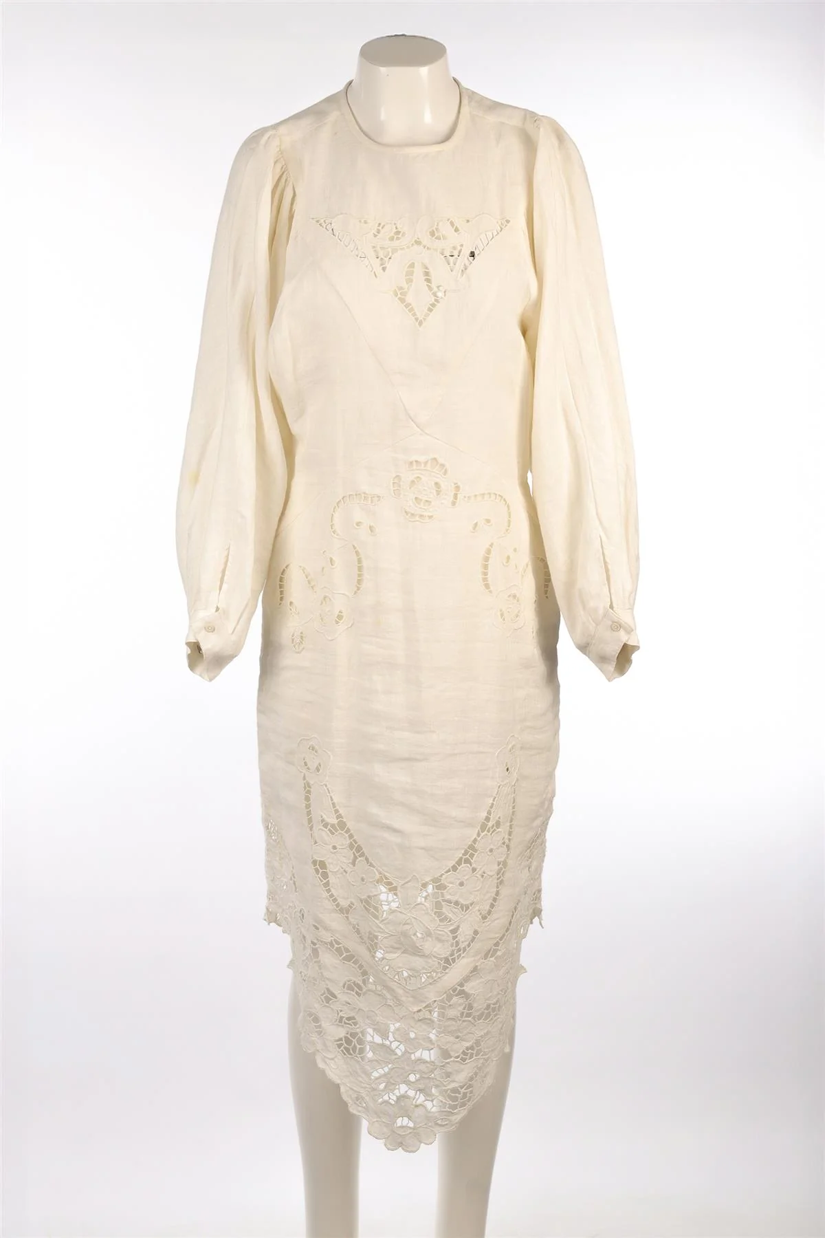 ISABEL MARANT WHITE LINEN MAXI DRESS FR 40 UK 12 - Image 2