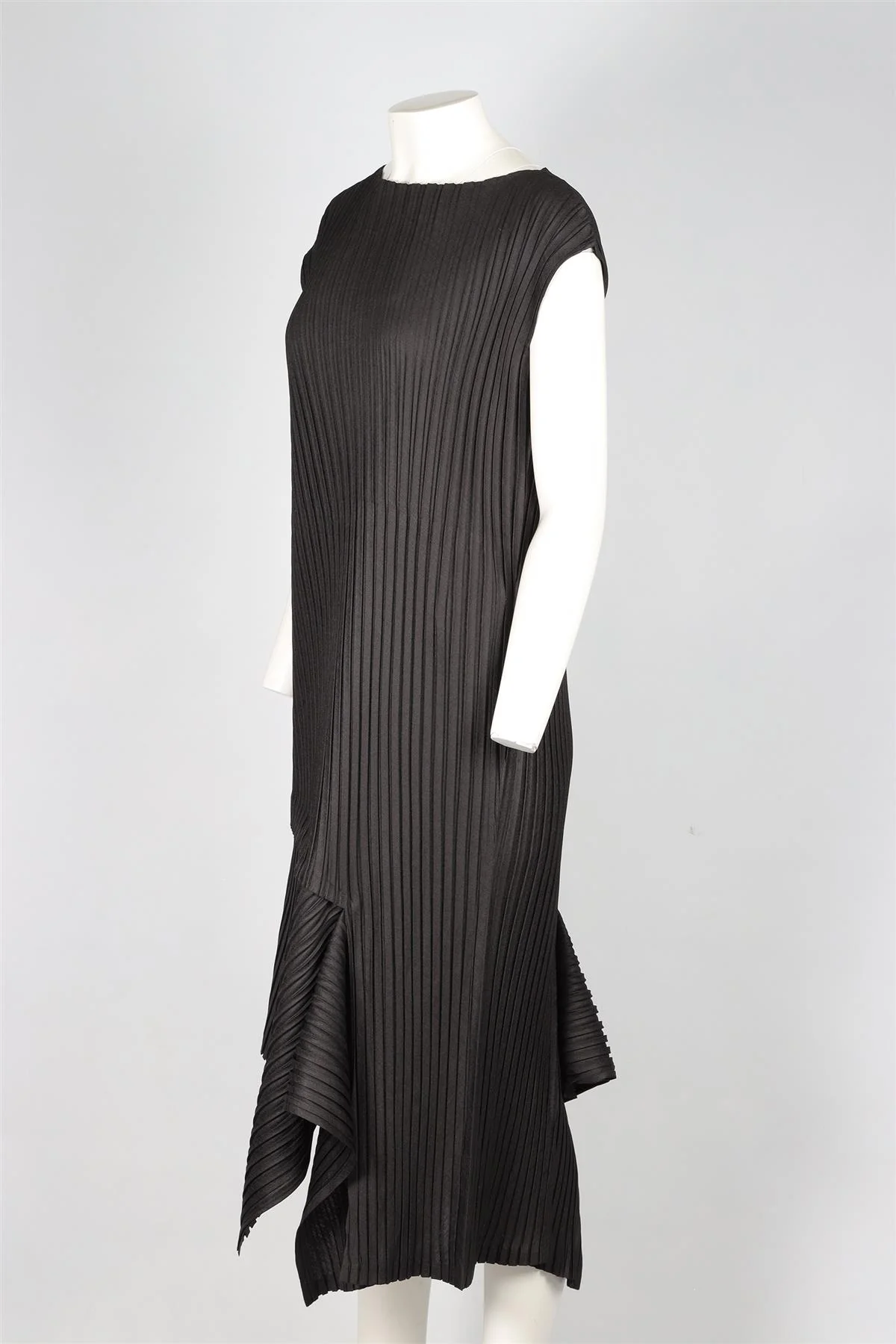 ISSEY MIYAKE BLACK WOVEN MIDI DRESS UK 8 - Image 3