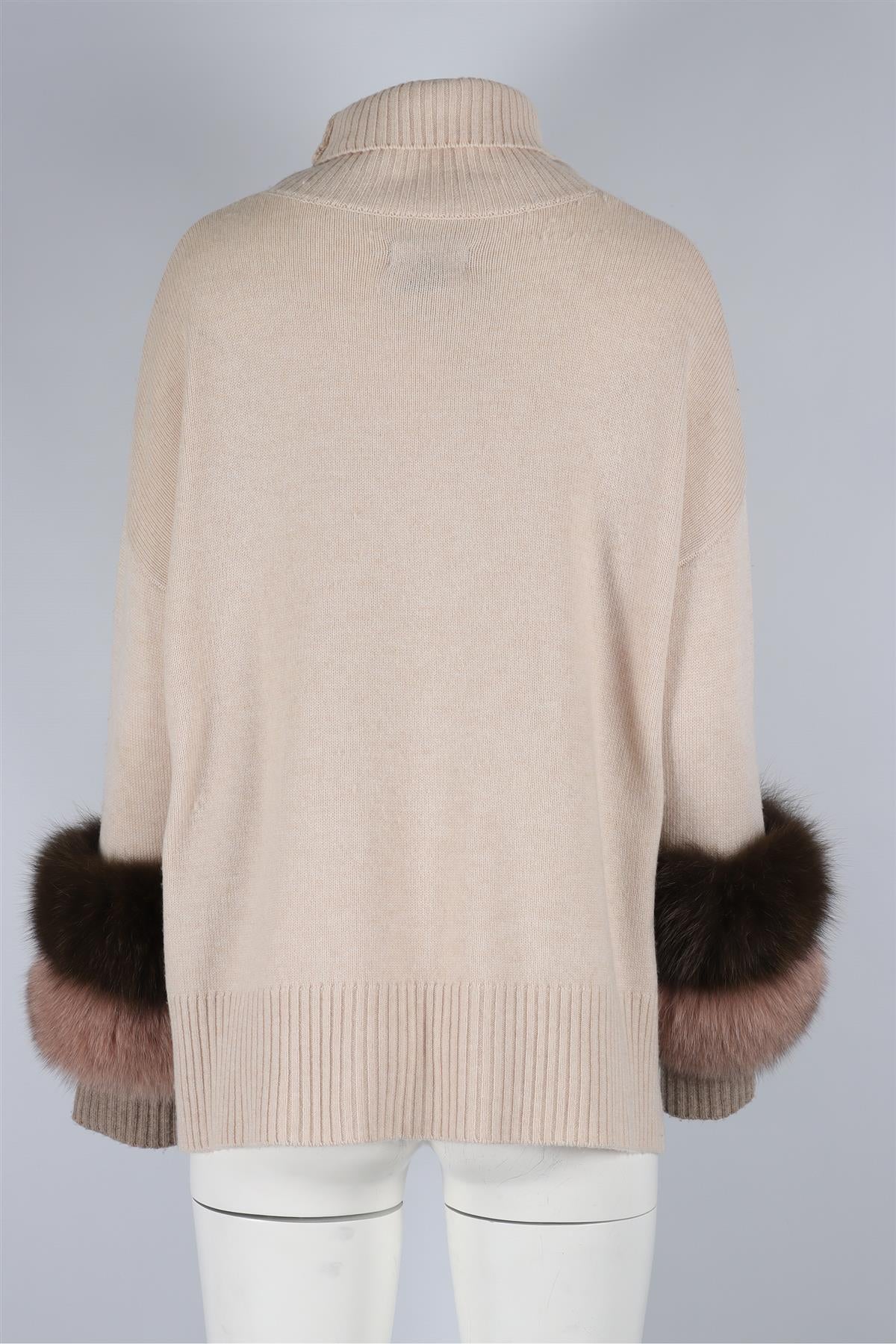 IZAAK AZANEI BEIGE CASHMERE SWEATER SMALL/MEDIUM - Image 4