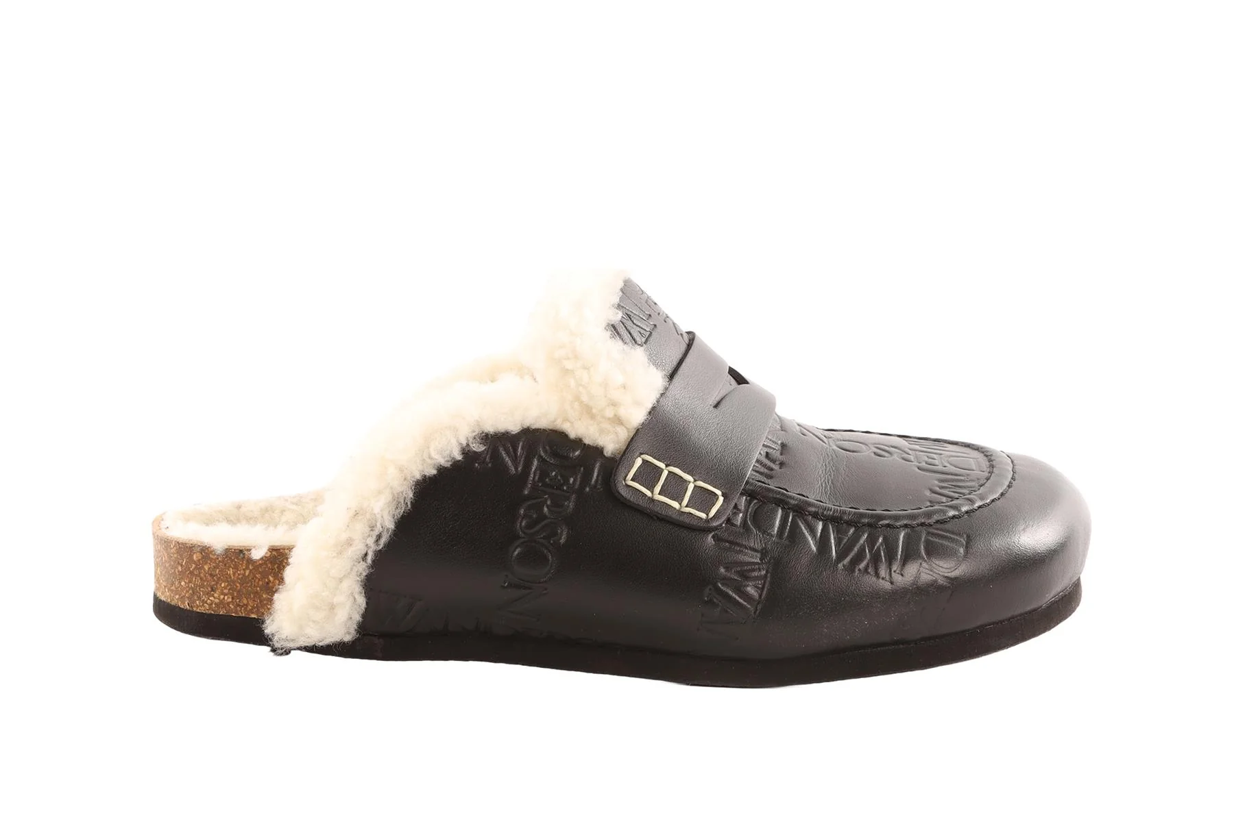 JW ANDERSON BLACK LEATHER MULES EU 38 UK 5 - Image 2