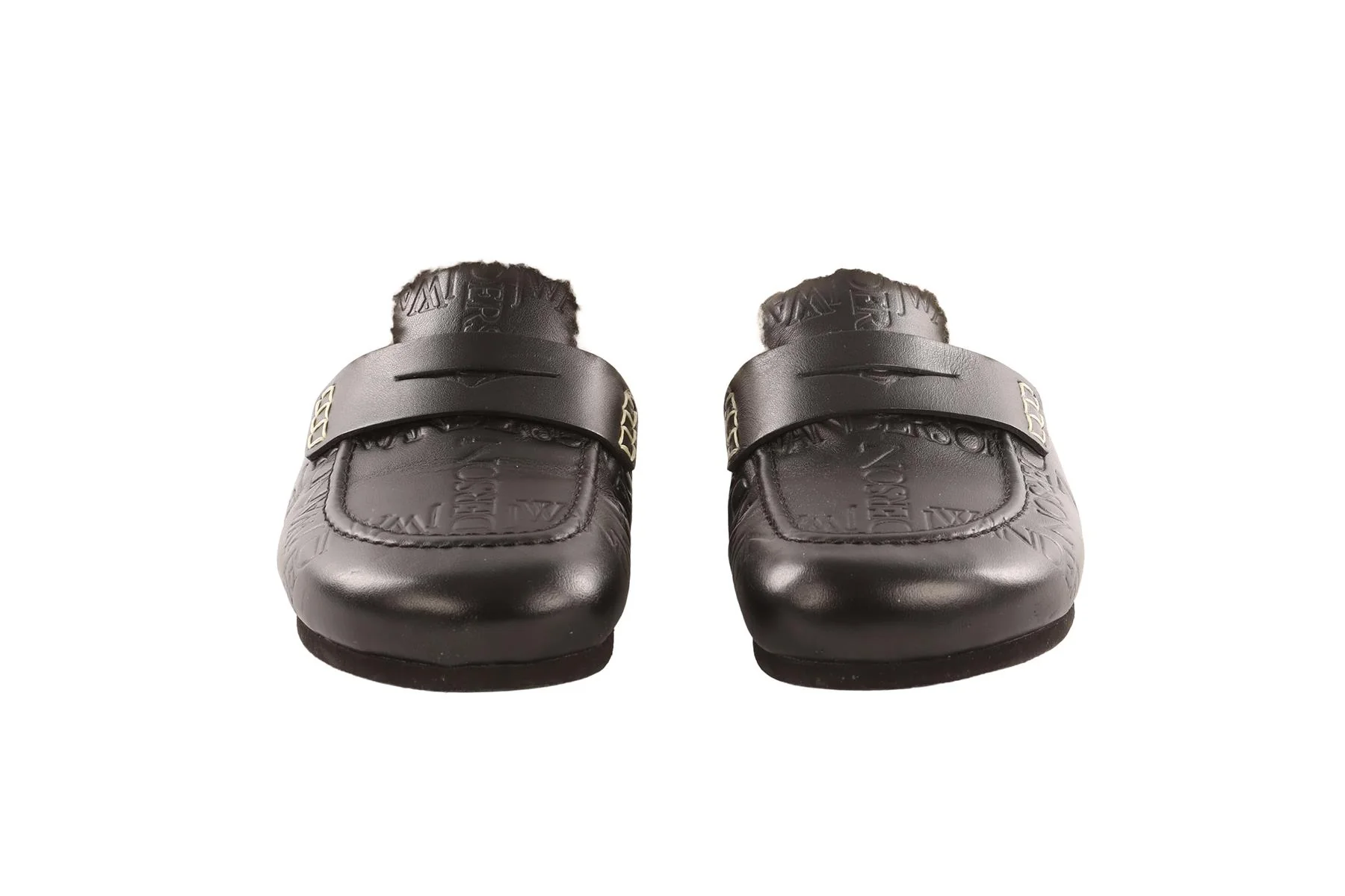 JW ANDERSON BLACK LEATHER MULES EU 38 UK 5 - Image 3