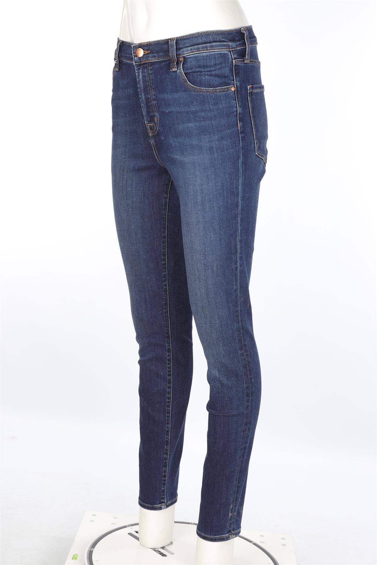 J BRAND BLUE DENIM HIGH RISE SKINNY JEANS W29 UK 10-12 - Image 3