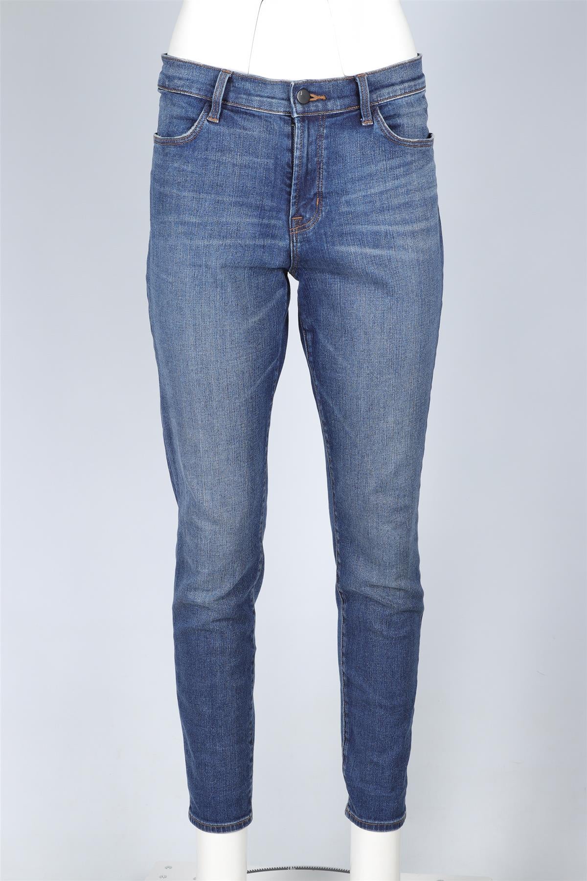 J BRAND BLUE MID RISE SKINNY JEANS W32 UK 14 - Image 2