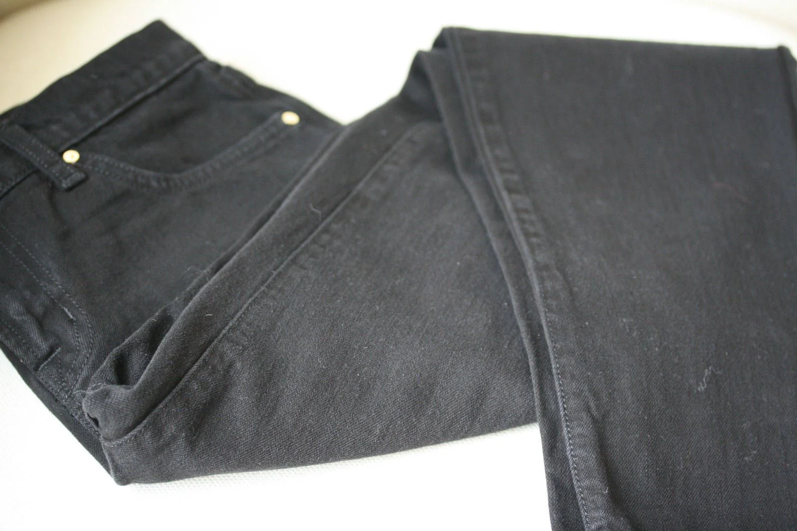 J BRAND JAKE BLACK DISTRESSED BOYFRIEND JEANS W24 UK 6 - Image 2