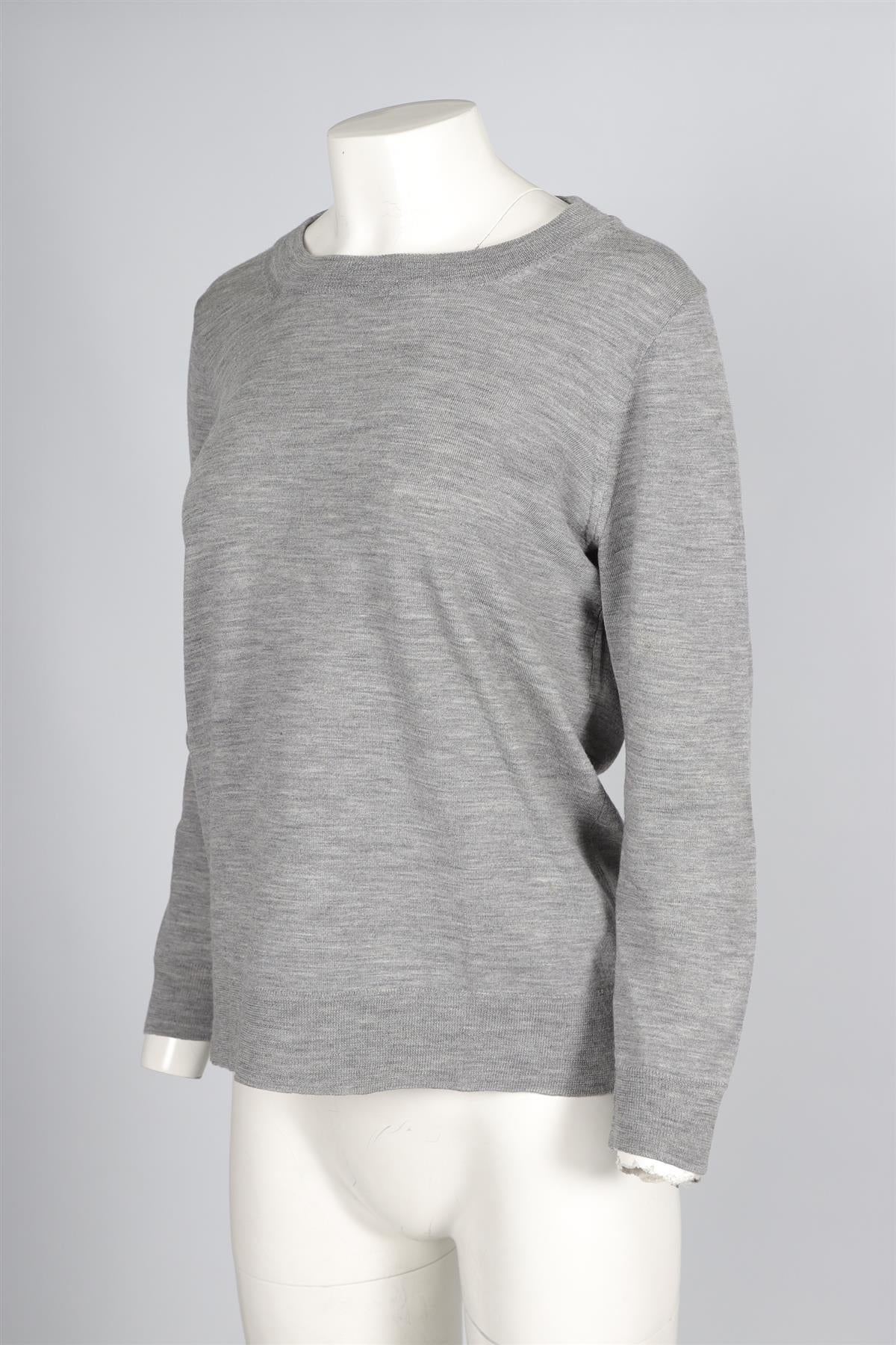 J. CREW GREY WOOL SWEATER LARGE - Image 3