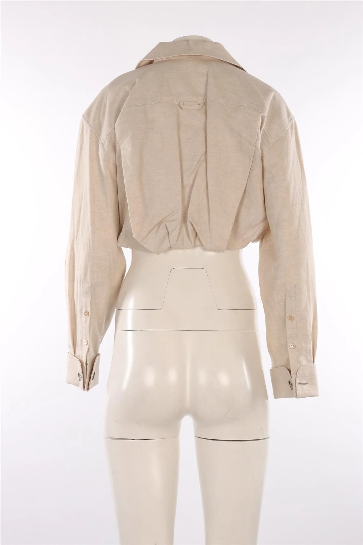 JACQUEMUS BEIGE COTTON TOP FR 40 UK 12 - Image 4