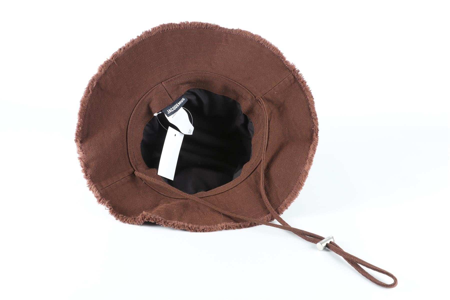 JACQUEMUS BROWN COTTON BUCKET HAT - Image 8