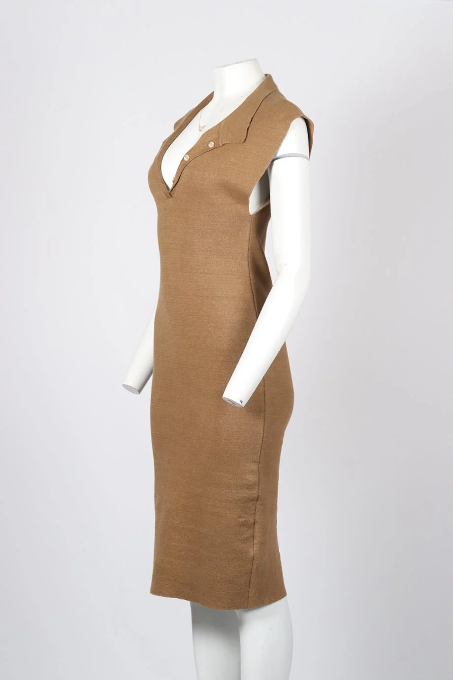 JACQUEMUS LINEN MIDI DRESS FR 40 UK 12 - Image 3