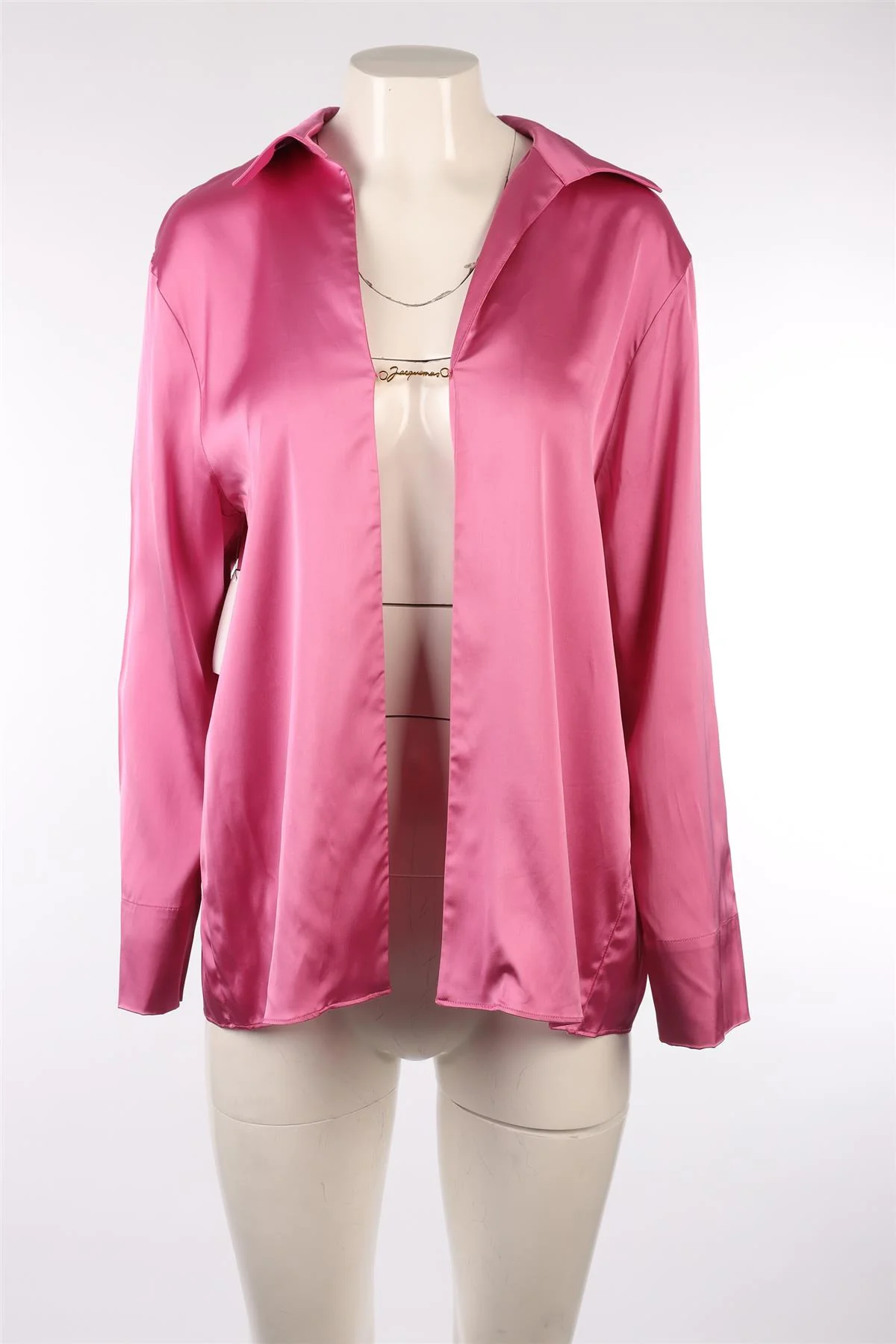 JACQUEMUS PINK SATIN SHIRT FR 40 UK 12 - Image 2