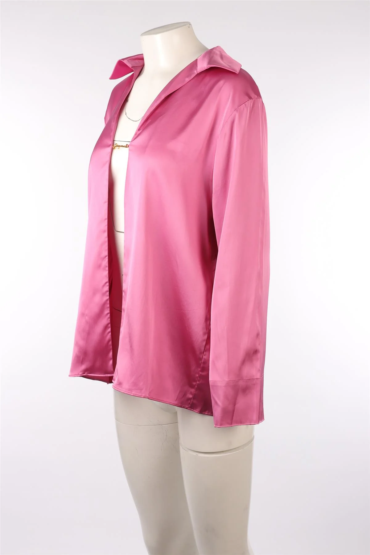 JACQUEMUS PINK SATIN SHIRT FR 40 UK 12 - Image 3