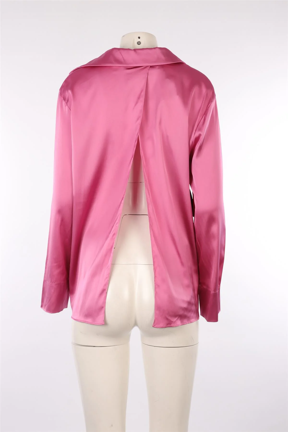 JACQUEMUS PINK SATIN SHIRT FR 40 UK 12 - Image 4