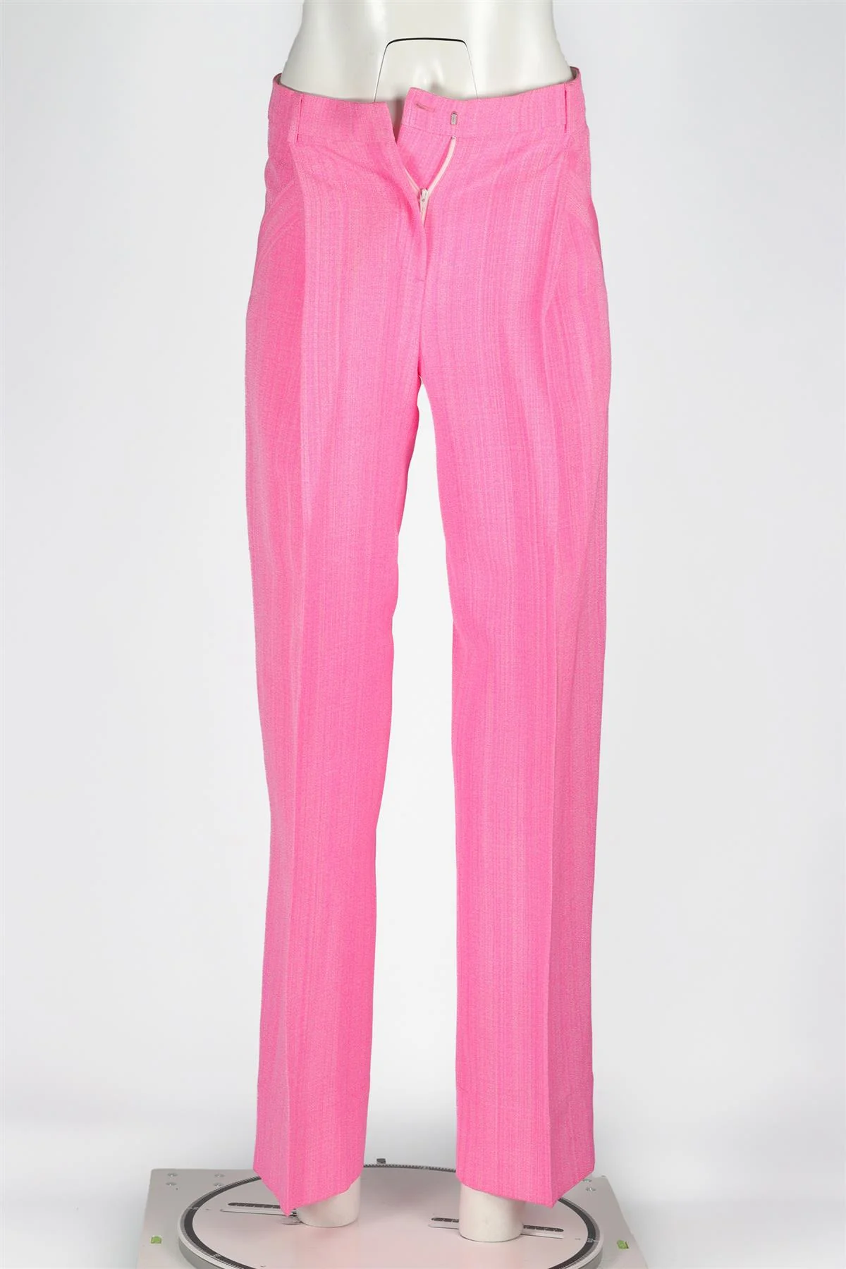 JACQUEMUS PINK WOVEN STRAIGHT LEG PANTS FR 34 UK 6 - Image 3