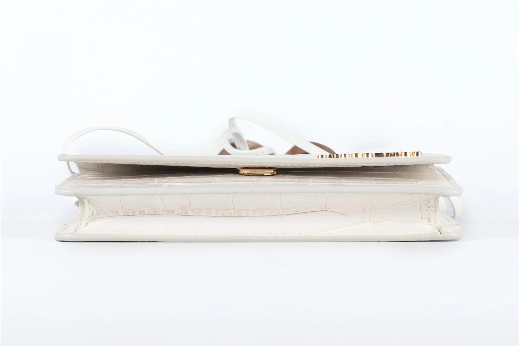 JACQUEMUS WHITE LE SAC RIVIERA LEATHER SHOULDER BAG - Image 7