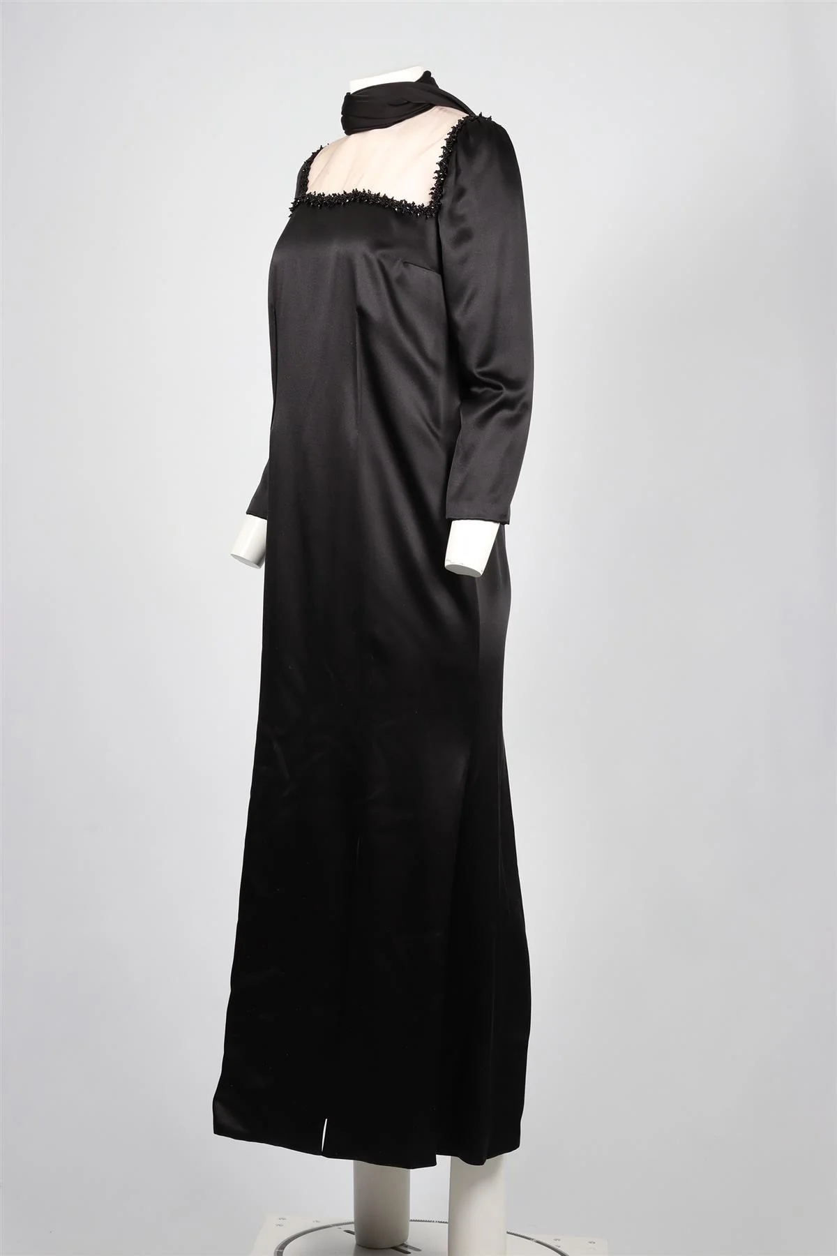 JACQUES AZAGURY BLACK CRYSTAL AND SILK MIDI DRESS UK 12 - Image 3