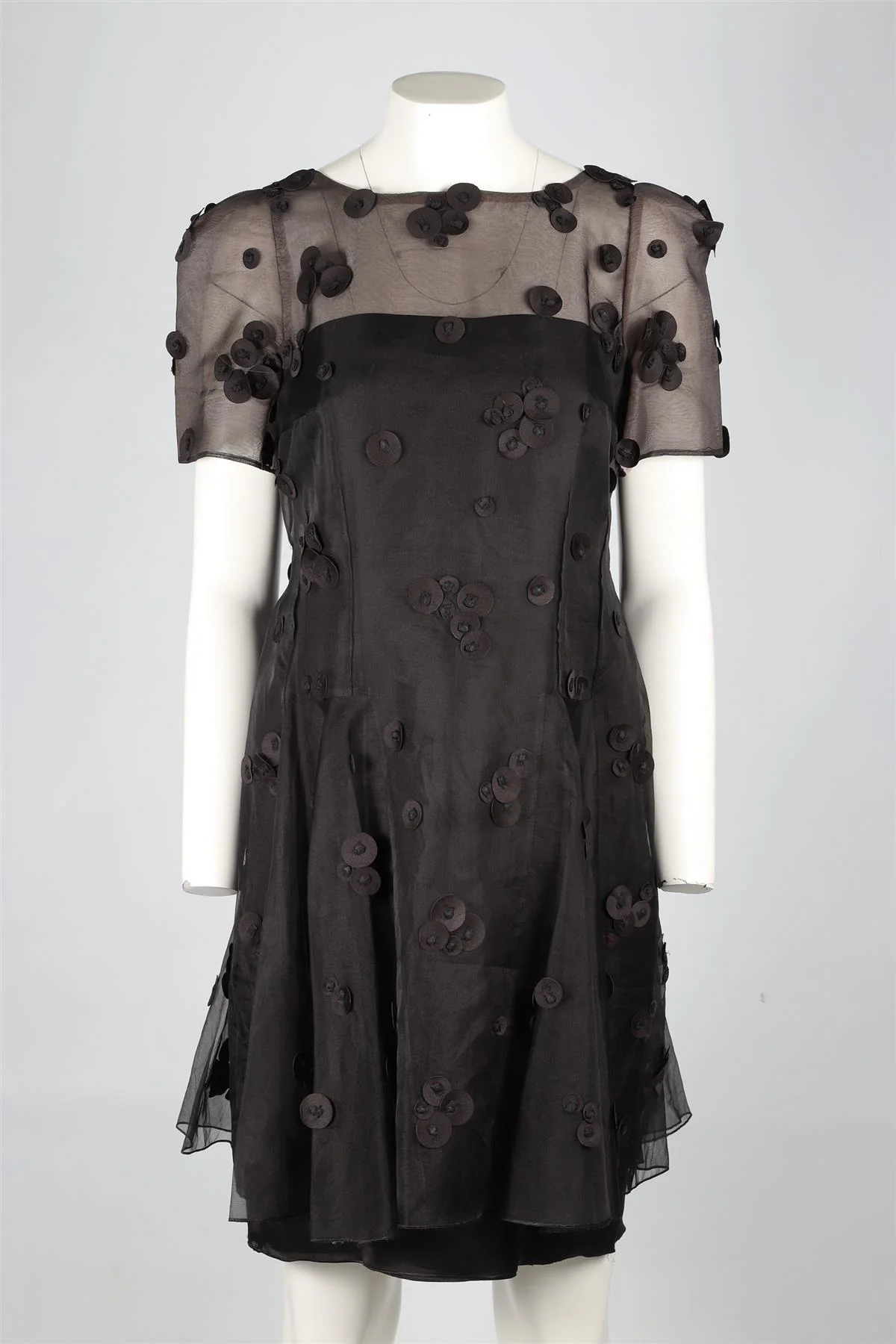 JACQUES AZAGURY BLACK SILK DRESS UK 14 - Image 2