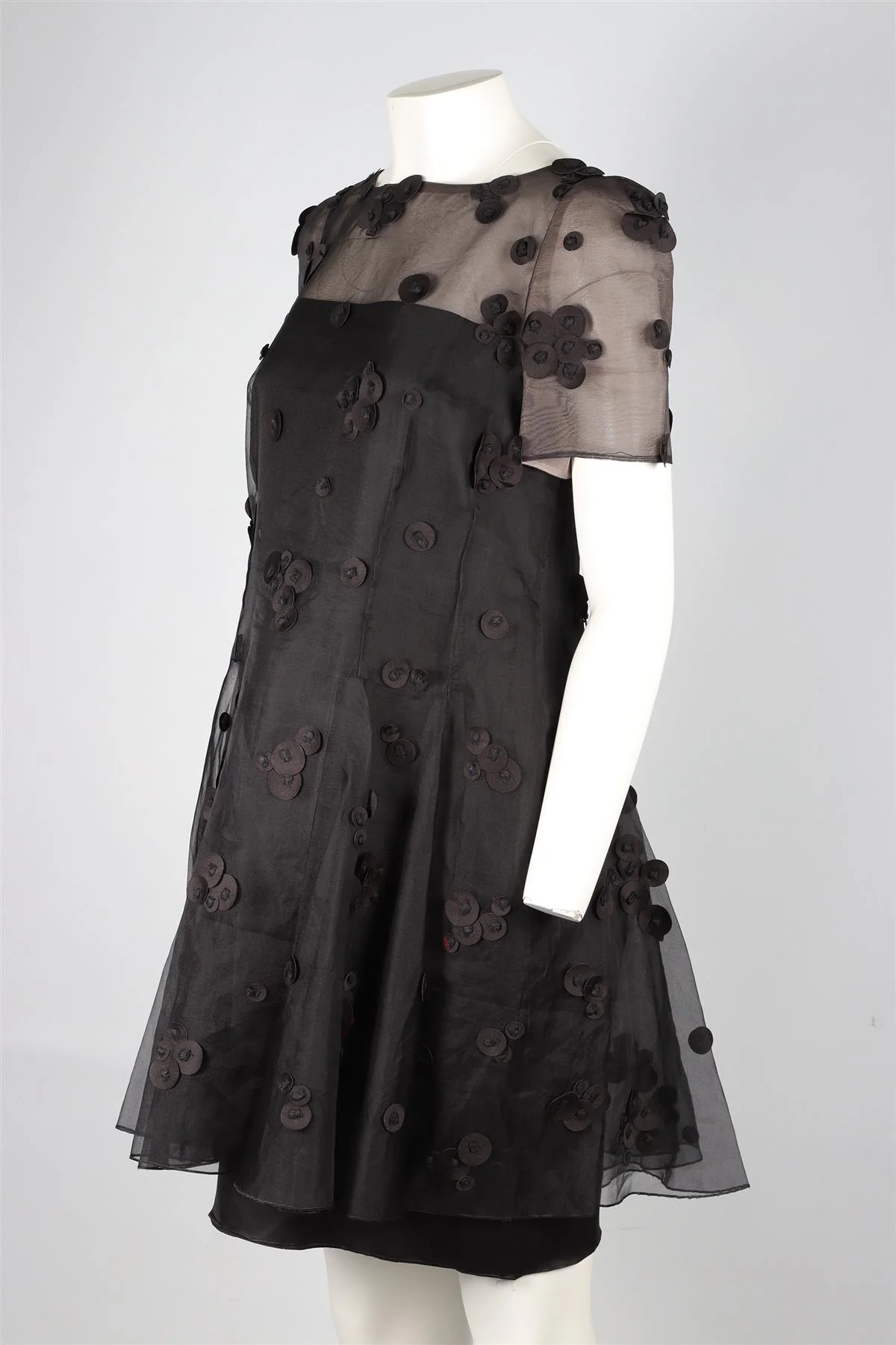 JACQUES AZAGURY BLACK SILK DRESS UK 14 - Image 3