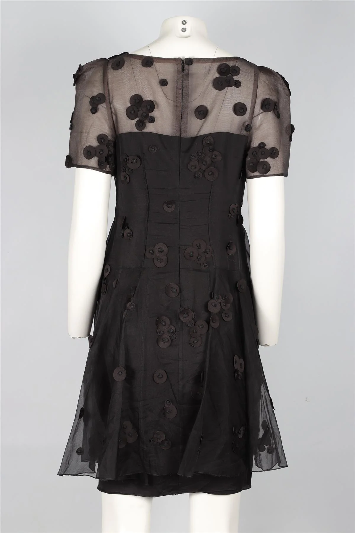 JACQUES AZAGURY BLACK SILK DRESS UK 14 - Image 4