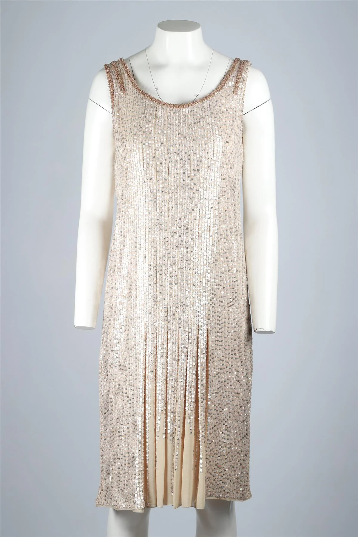 JACQUES AZAGURY GOLD SILK MIDI DRESS UK 12 - Image 2