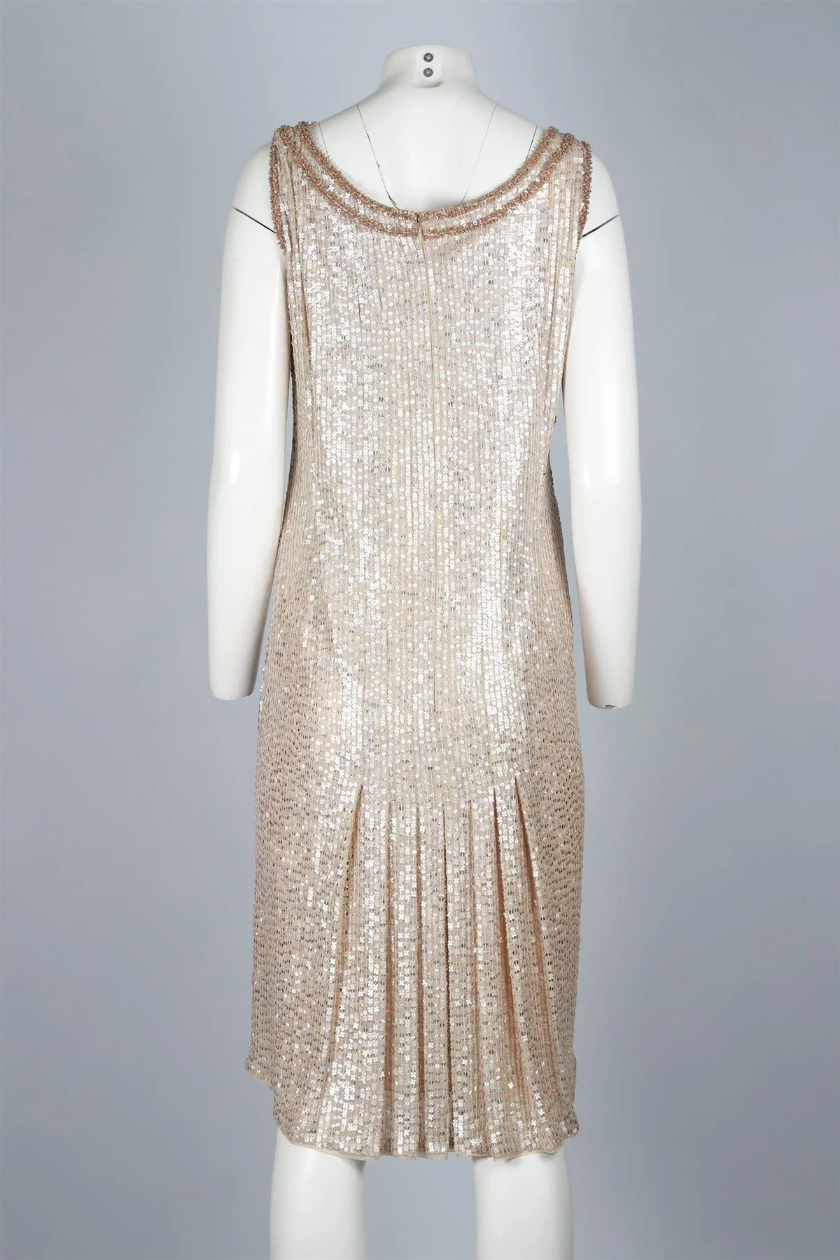 JACQUES AZAGURY GOLD SILK MIDI DRESS UK 12 - Image 4