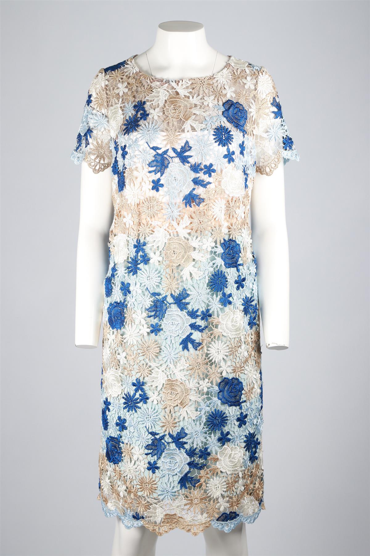 JACQUES AZAGURY MULTI SILK MIDI DRESS UK 12 - Image 2