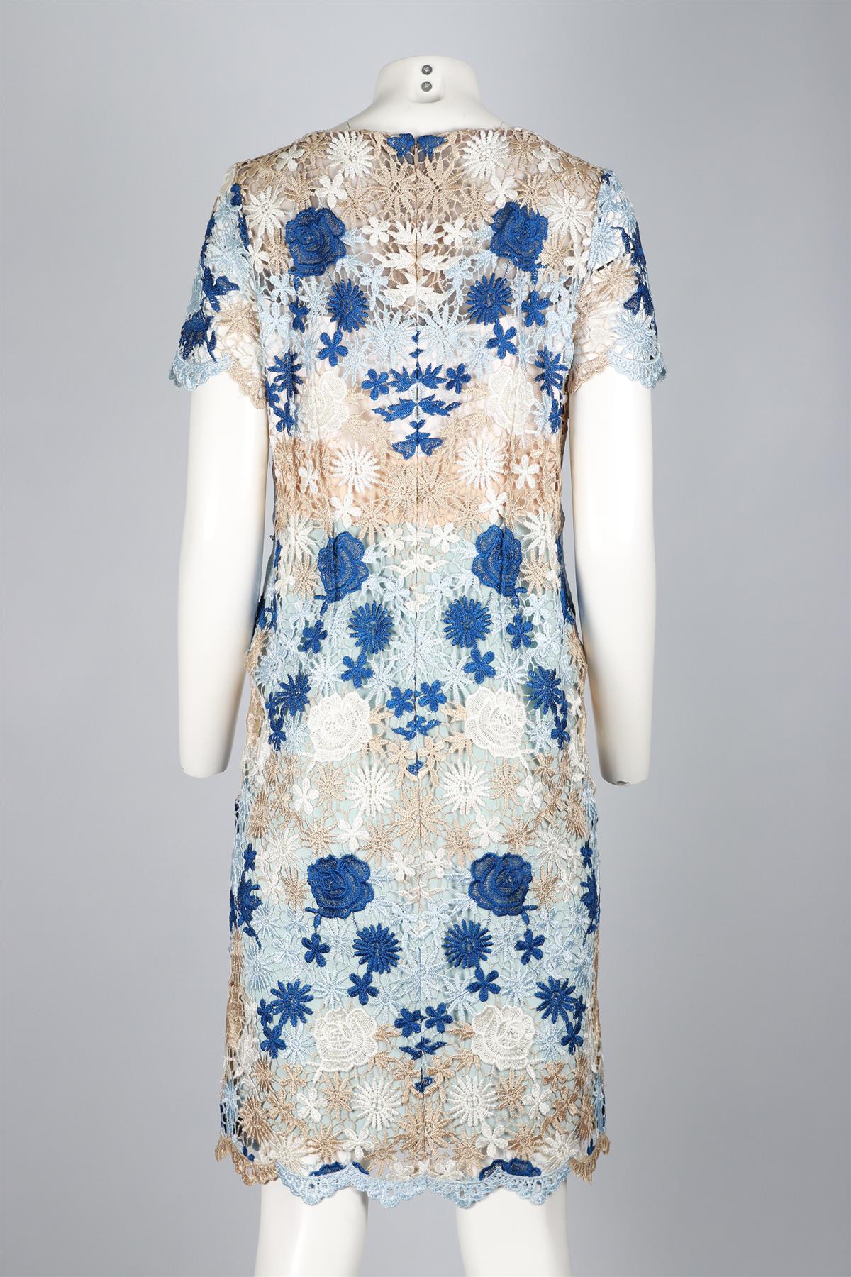 JACQUES AZAGURY MULTI SILK MIDI DRESS UK 12 - Image 4