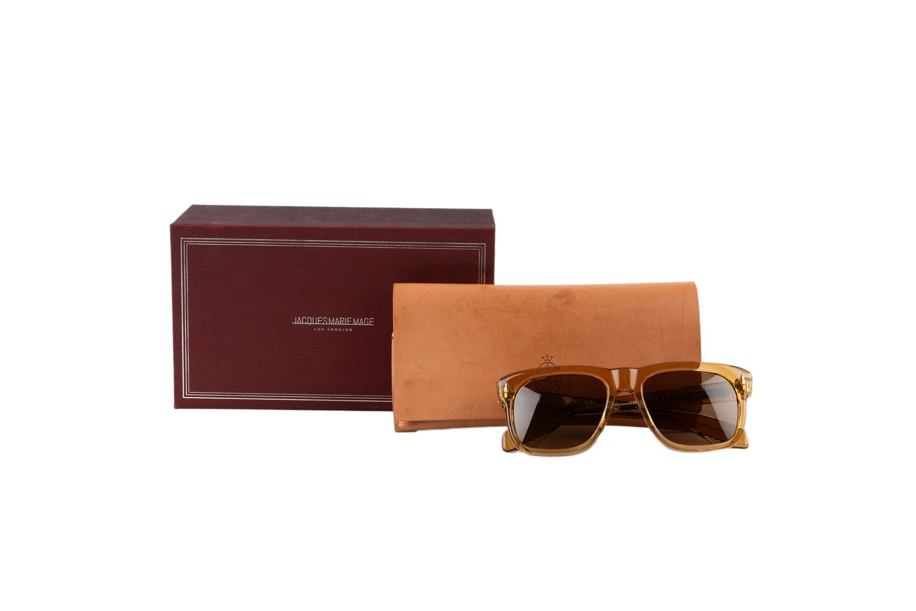 JACQUES MARIE MAGE BROWN YVES SUN ACETATE SUNGLASSES - Image 8