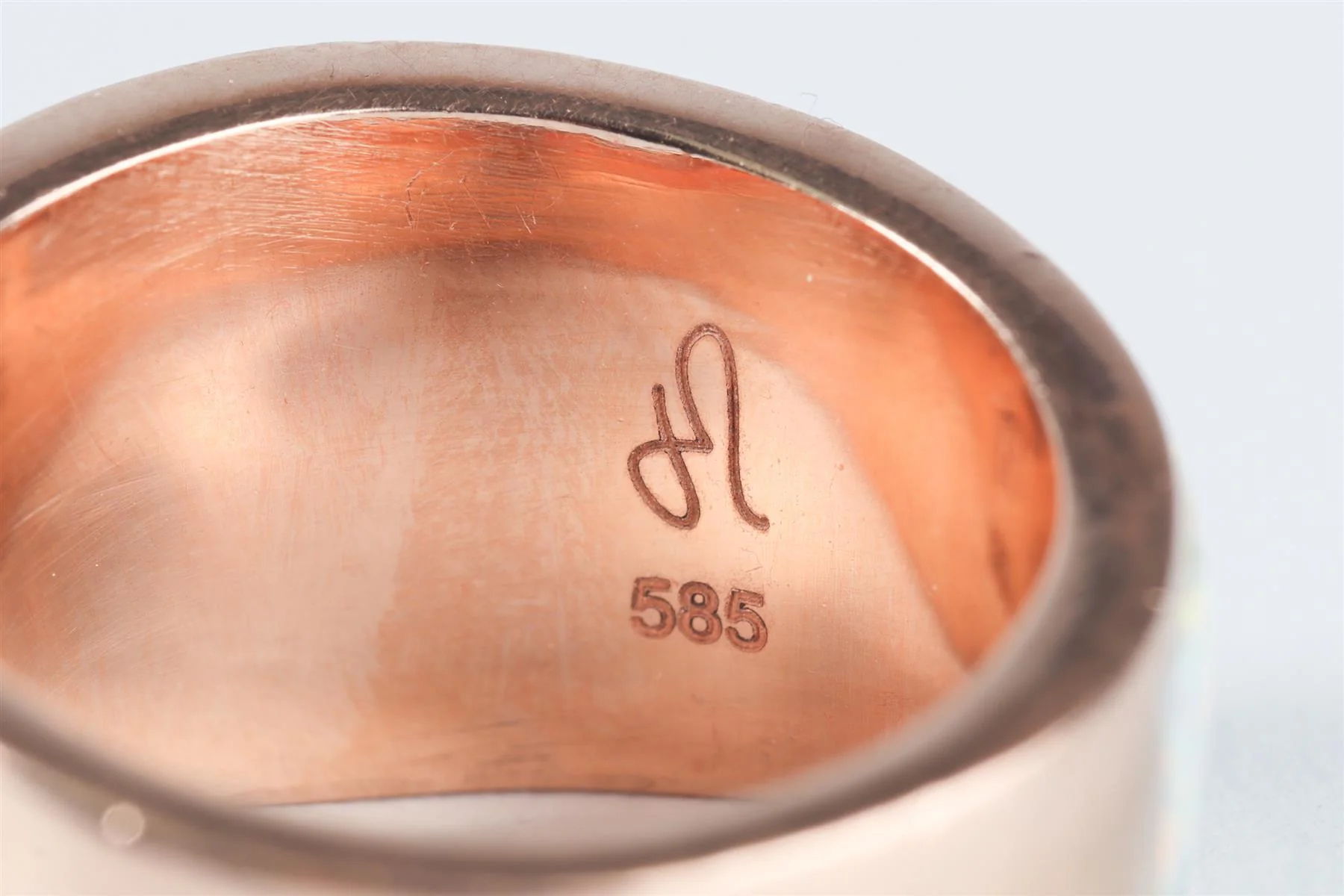 JACQUIE AICHE 14K ROSE GOLD AND DIAMOND RING UK Q - Image 6