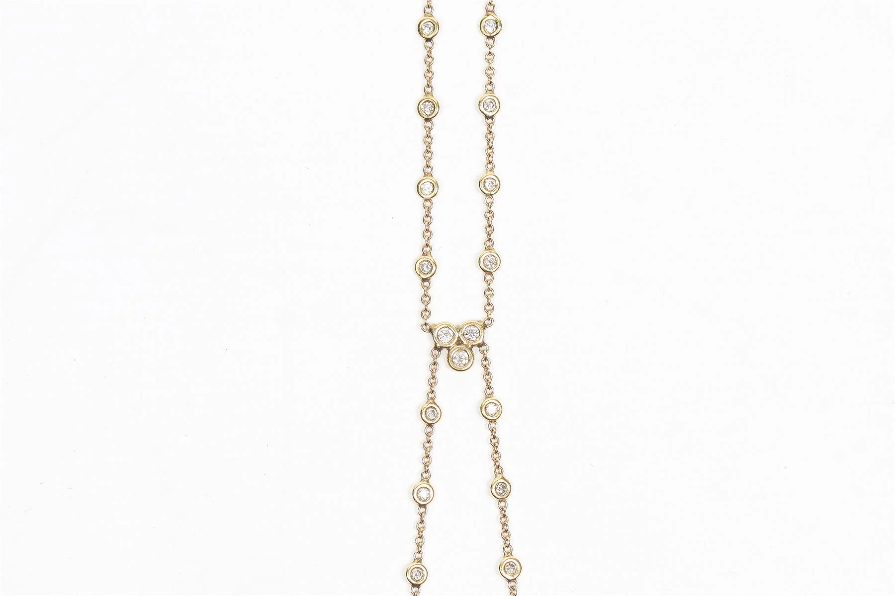 JACQUIE AICHE 14K YELLOW GOLD AND DIAMOND CHAIN NECKLACE - Image 4