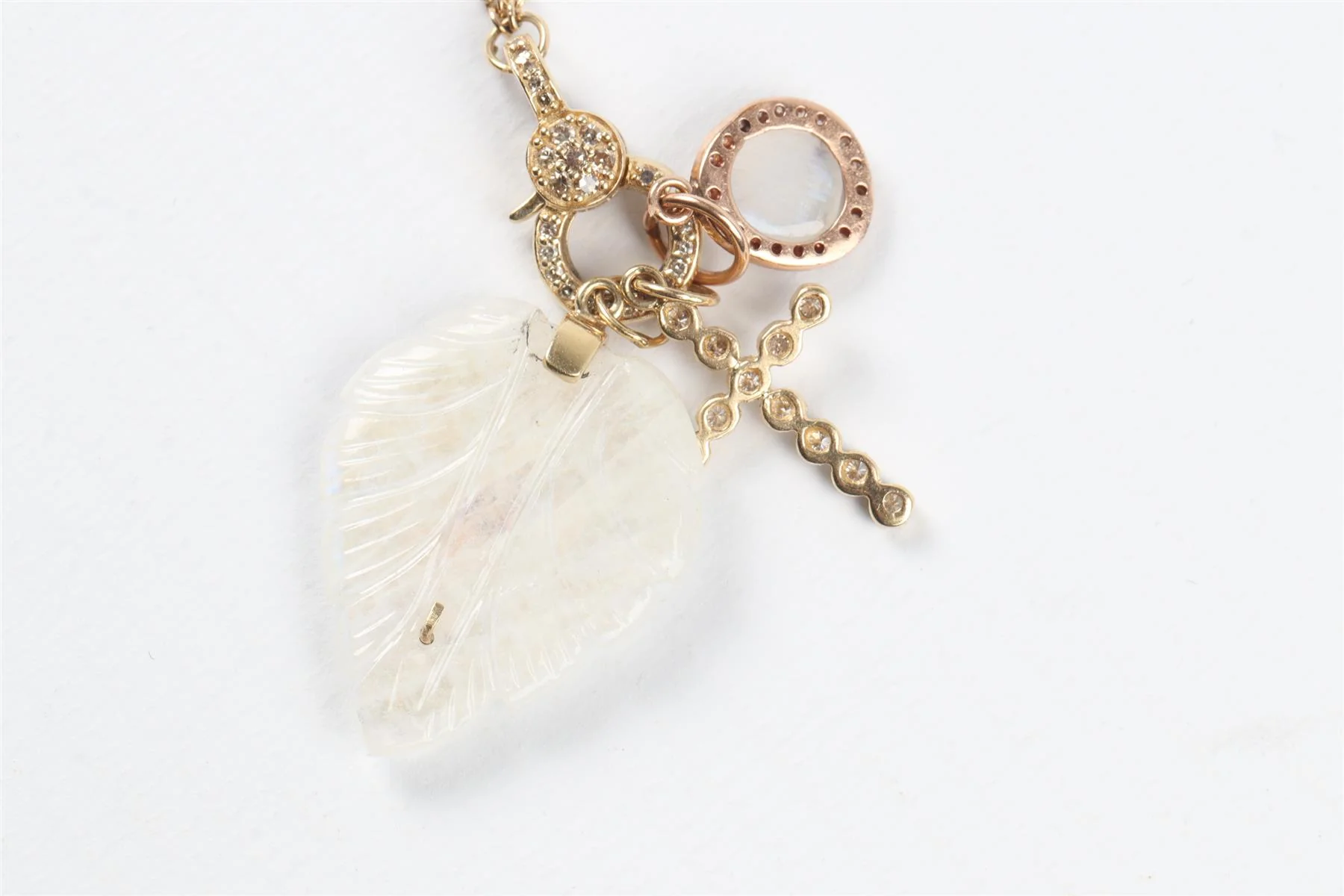 JACQUIE AICHE 14K YELLOW GOLD AND PAVE DIAMOND NECKLACE - Image 5