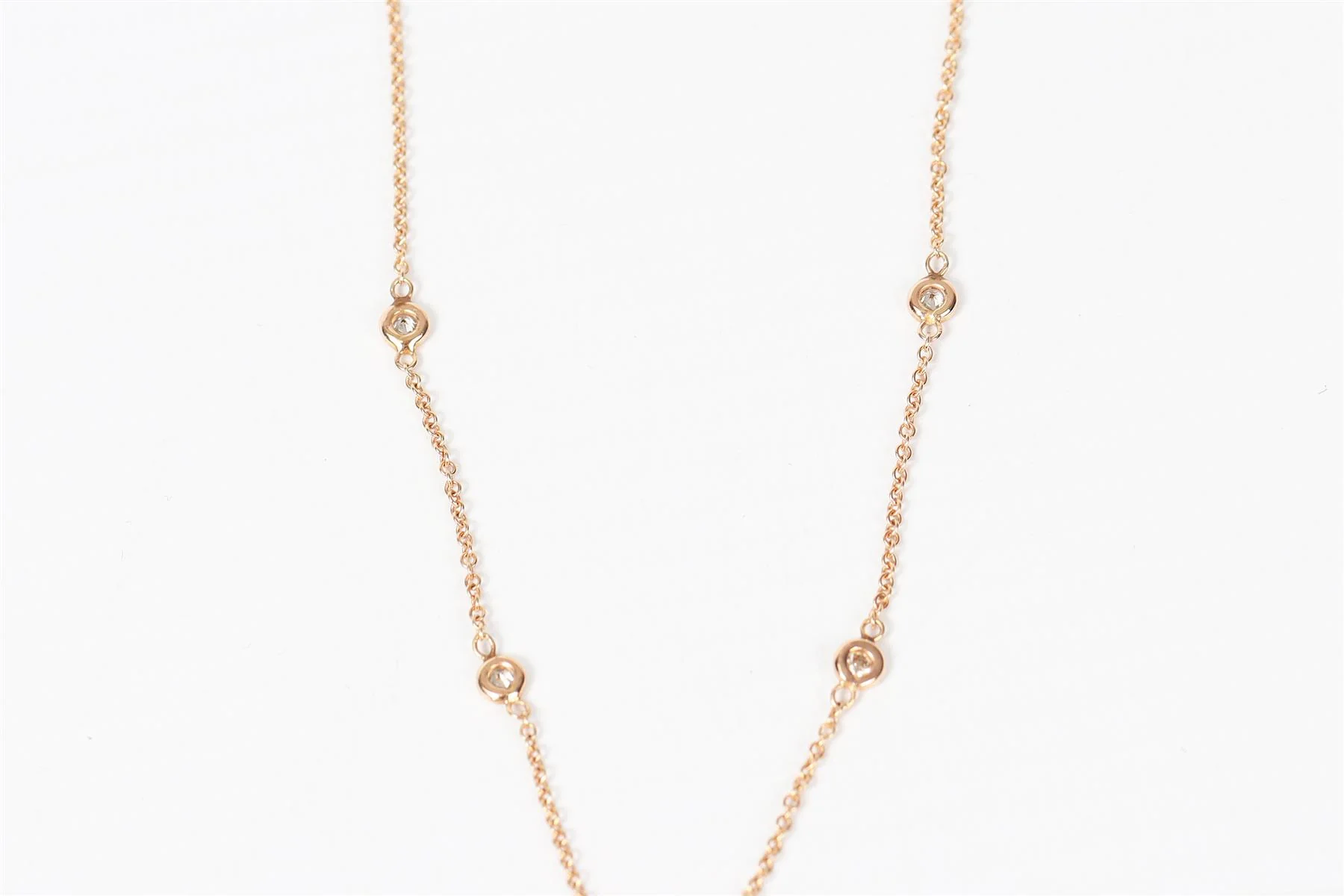 JACQUIE AICHE DOUBLE HORN 14K ROSE GOLD, ABALONE AND PAVE DIAMOND NECKLACE - Image 4