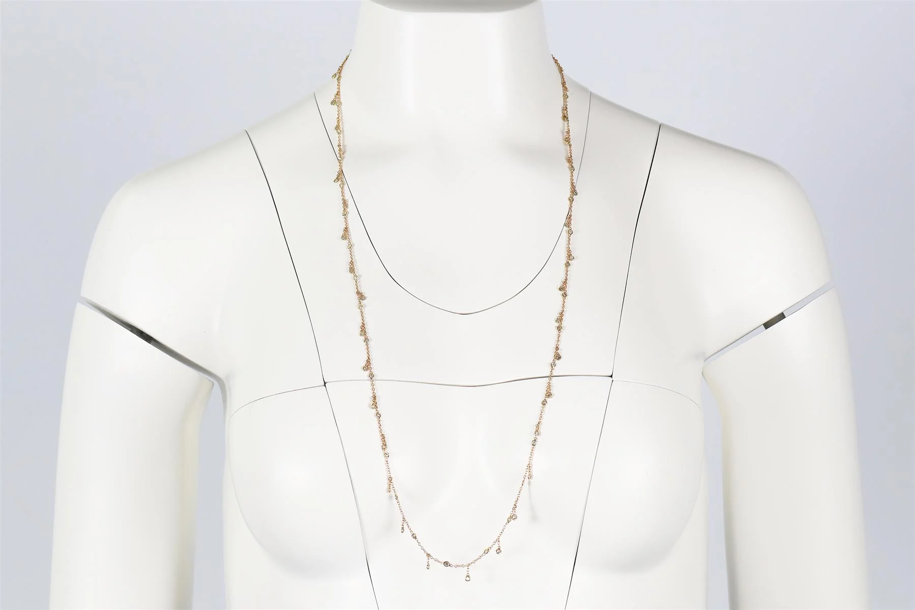 JACQUIE AICHE YELLOW GOLD AND PAVE DIAMOND BELLY CHAIN - Image 2
