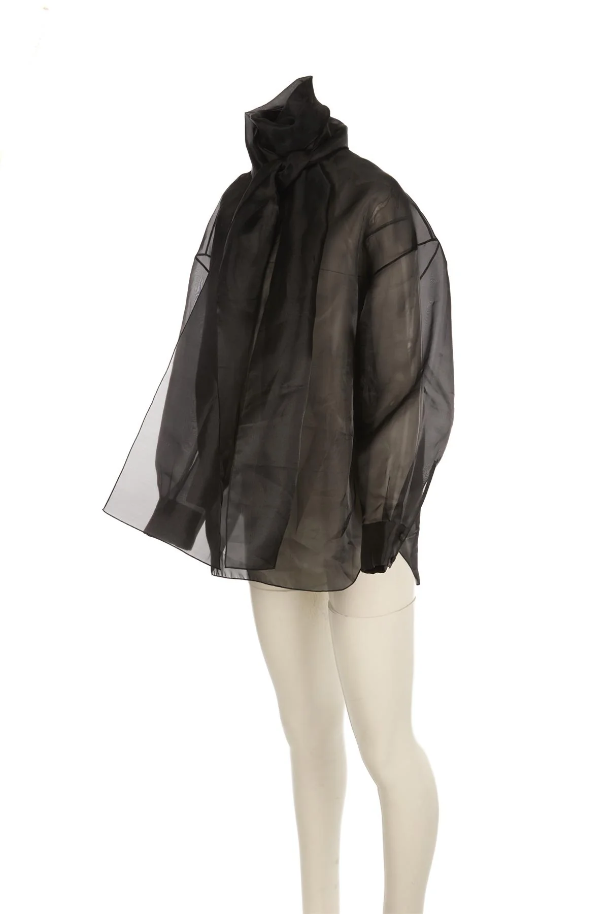 J'AMEMME BLACK ORGANZA TOP ONE SIZE - Image 3