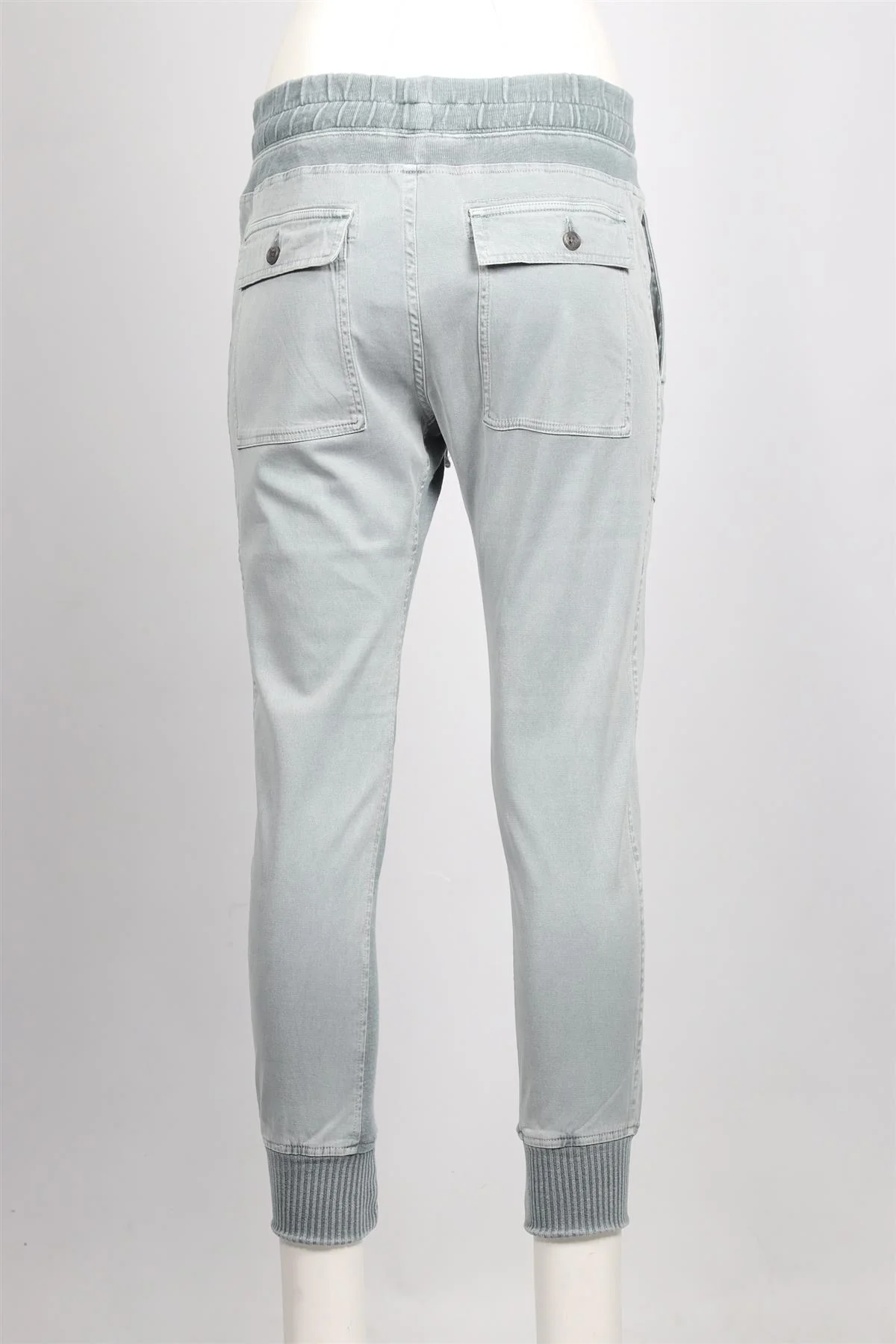 JAMES PERSE BLUE COTTON TAPERED PANTS SMALL - Image 4