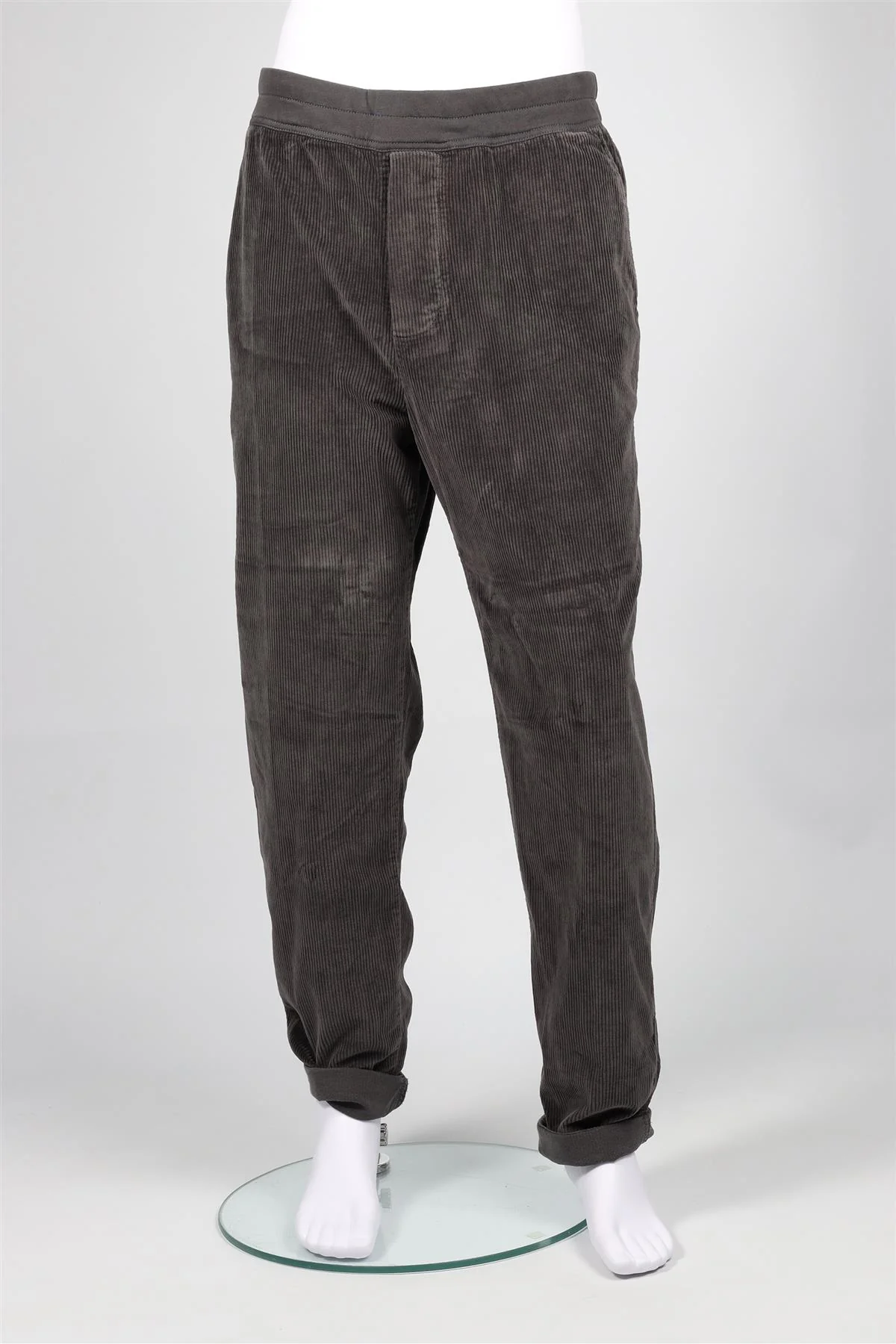 JAMES PERSE GREY MEN'S CORDUROY STRAIGHT LEG PANTS LARGE - Image 2