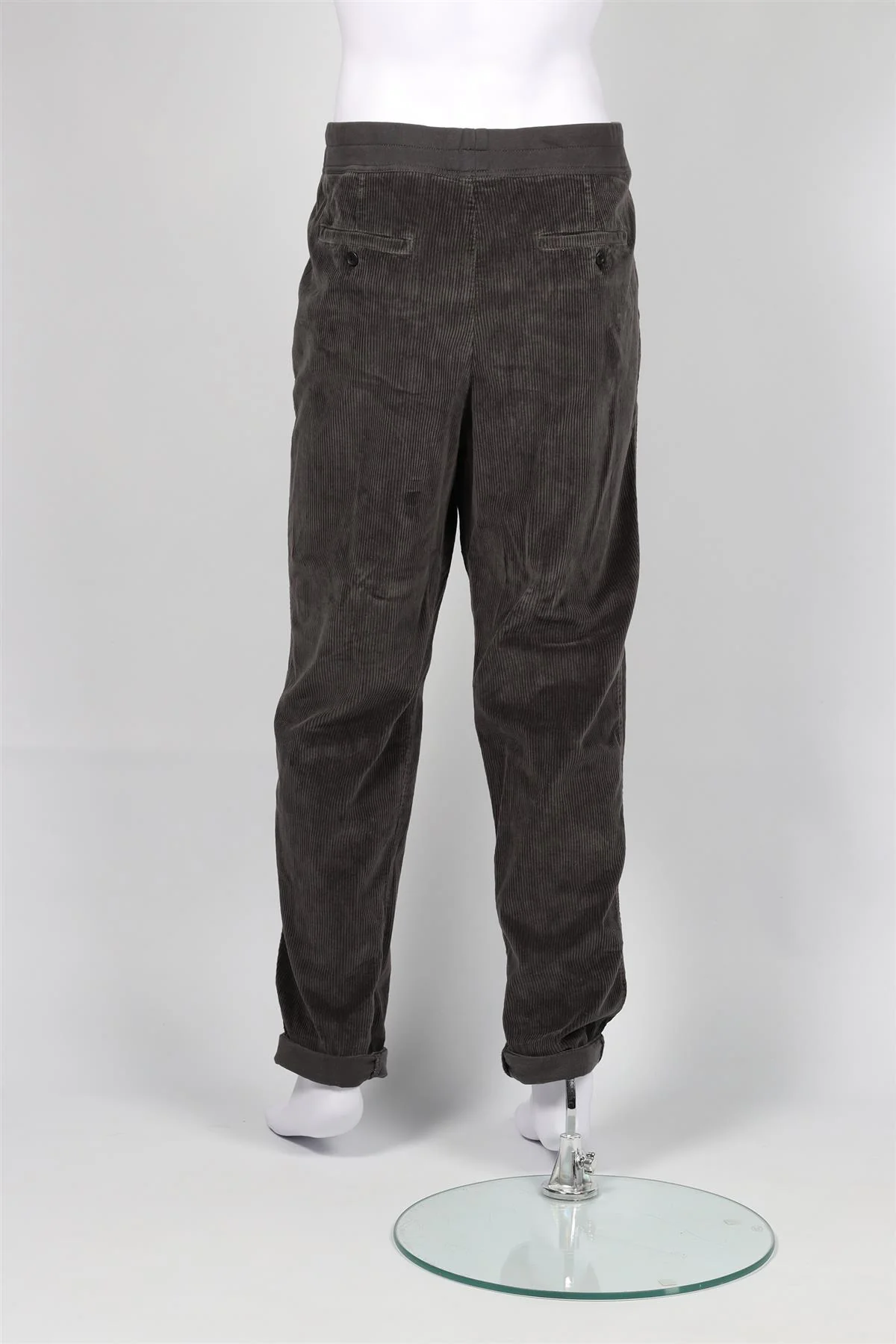 JAMES PERSE GREY MEN'S CORDUROY STRAIGHT LEG PANTS LARGE - Image 4