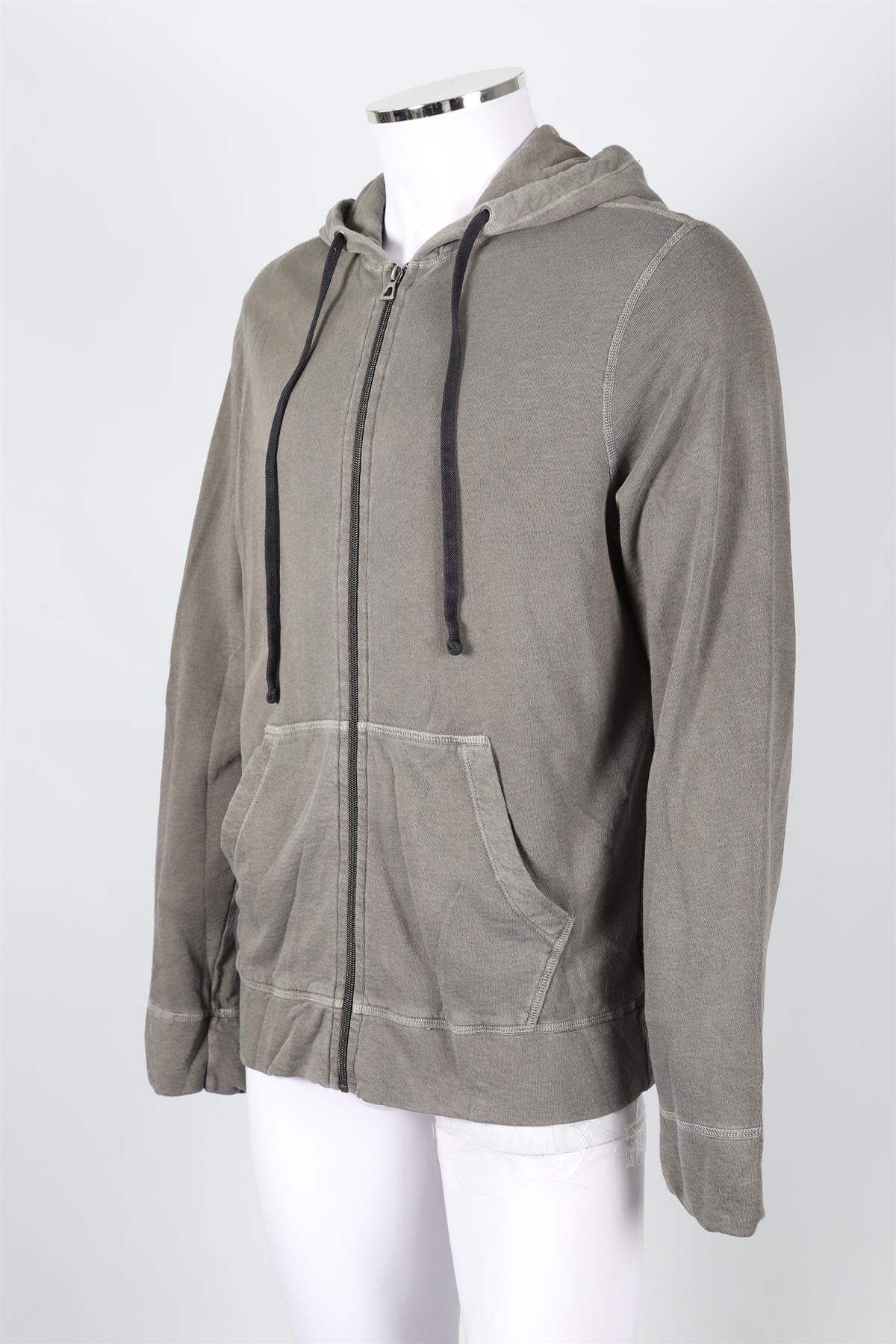 JAMES PERSE GREY MEN'S COTTON HOODIE SIZE 3 LARGE - Image 7