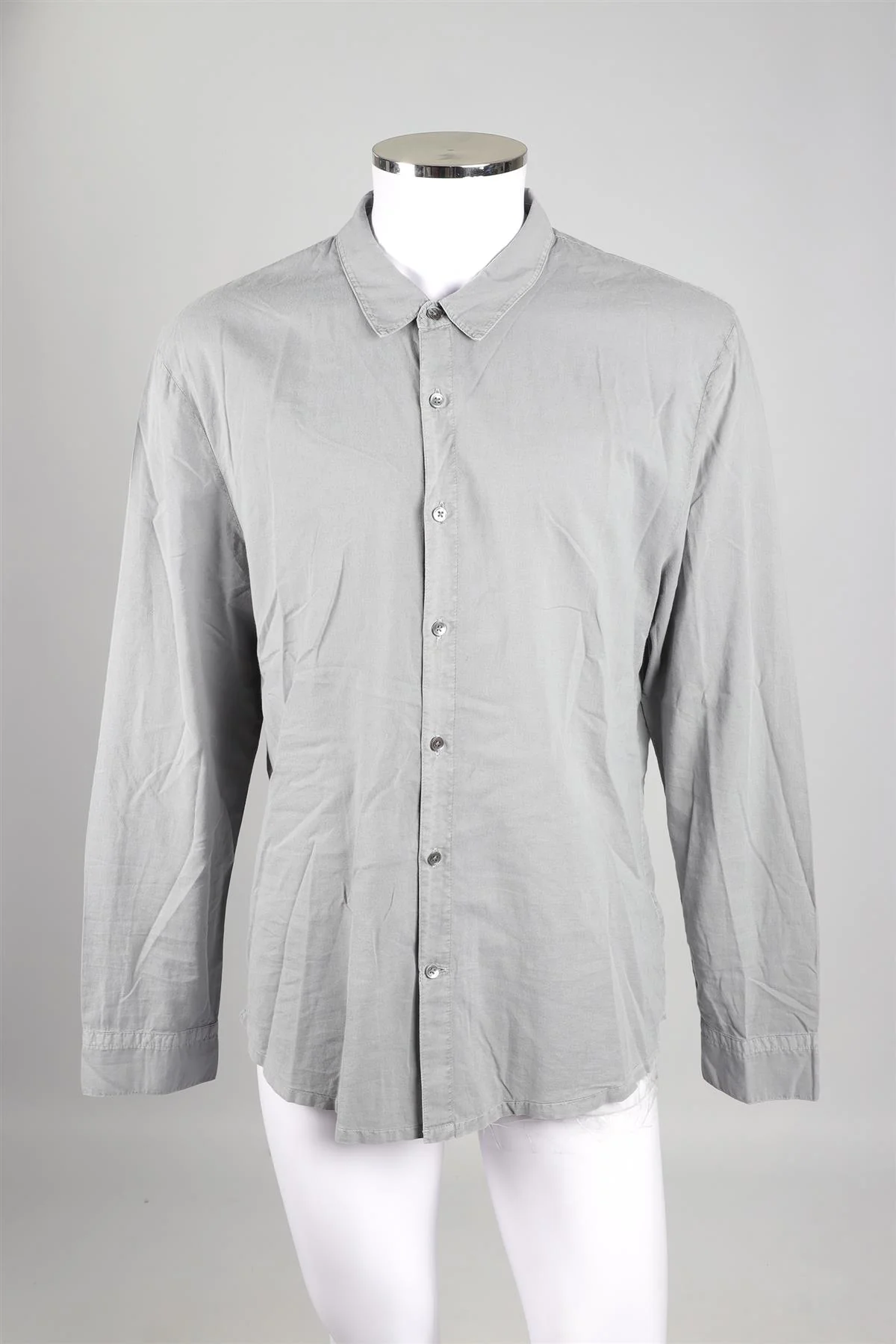 JAMES PERSE LOS ANGELES GREY MENS COTTON SHIRT LARGE - Image 2