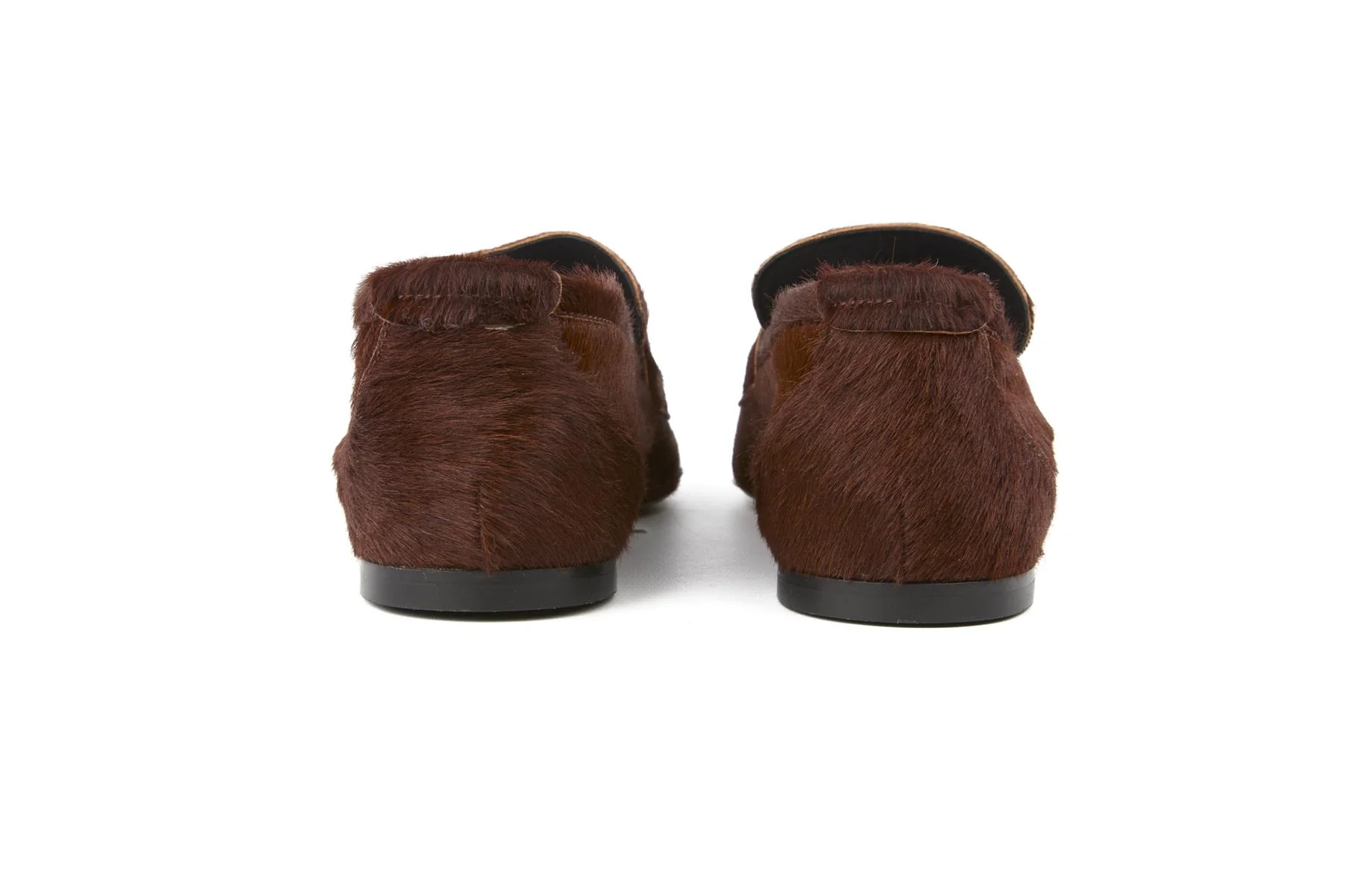 JAMIE HALLER BROWN CALF HAIR LOAFERS EU 38 UK 5 US 8 - Image 5