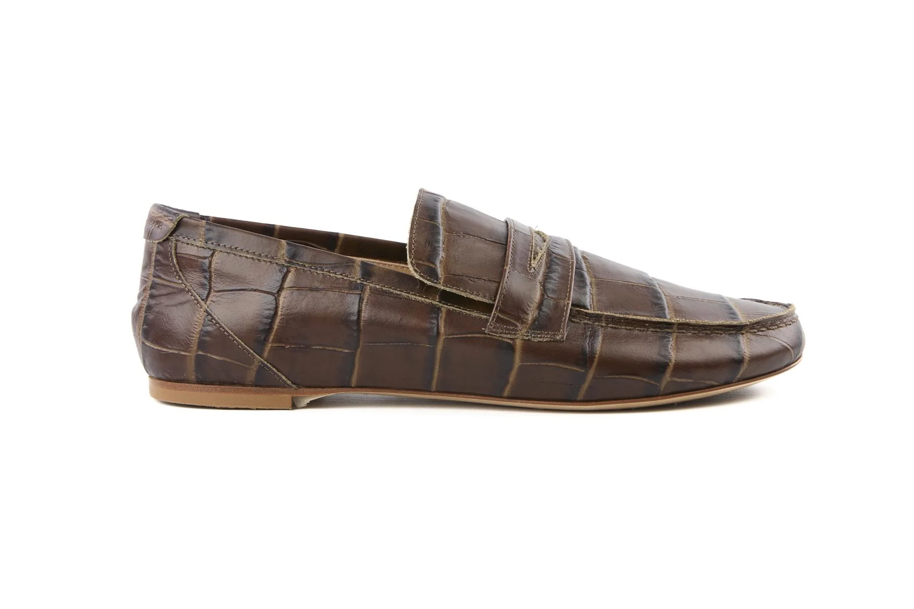 JAMIE HALLER BROWN THE PENNY LEATHER LOAFERS EU 38 UK 5 US 8 - Image 2