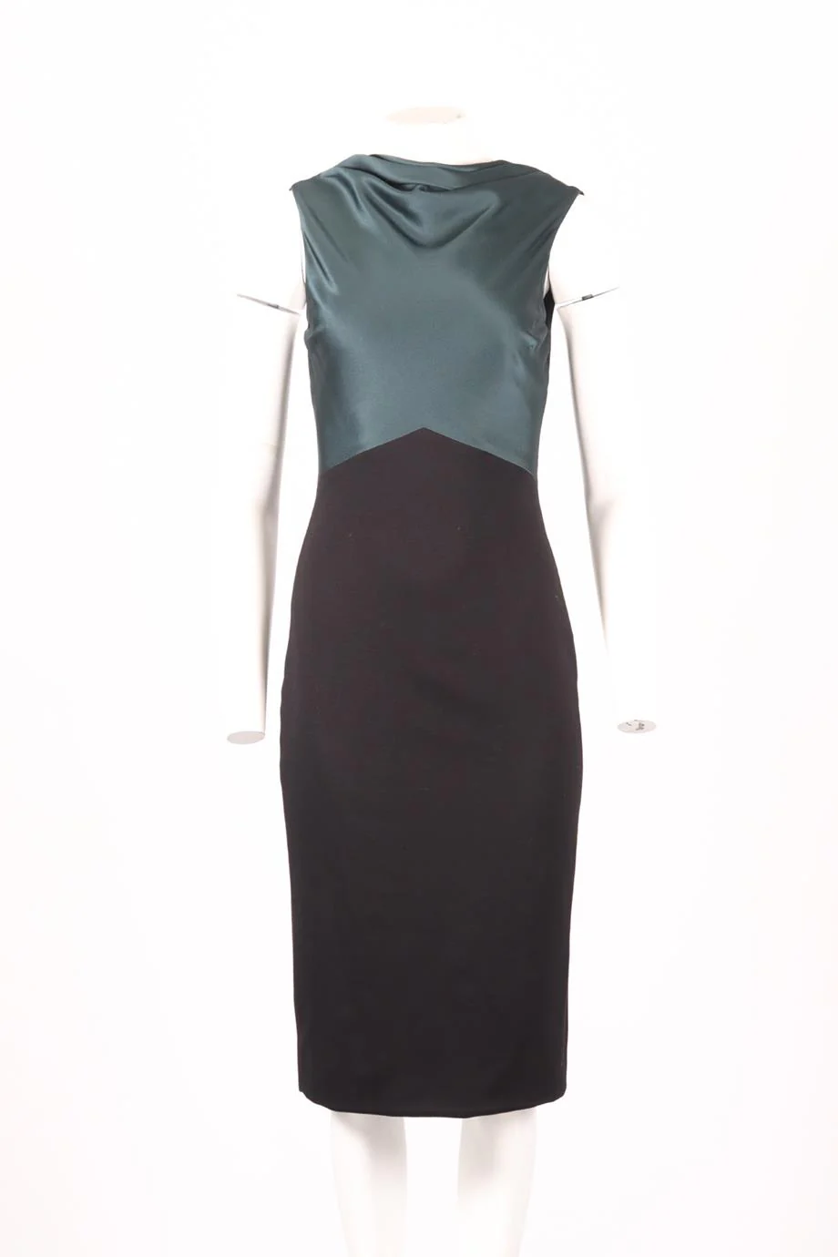 JASON WU SATIN AND JERSEY MIDI DRESS US 6 UK 10 - Image 2
