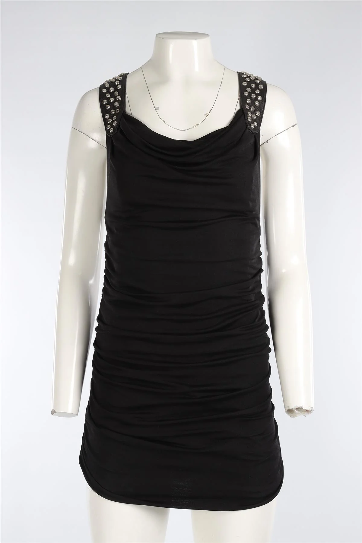 JAY AHR BLACK JERSEY MINI DRESS XSMALL - Image 2