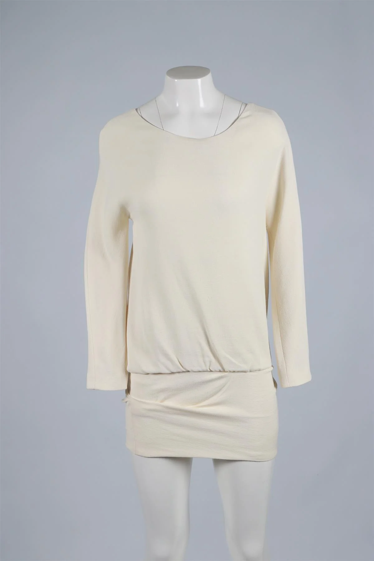 JAY AHR CREAM WOOL BLEND MINI DRESS X-SMALL - Image 2