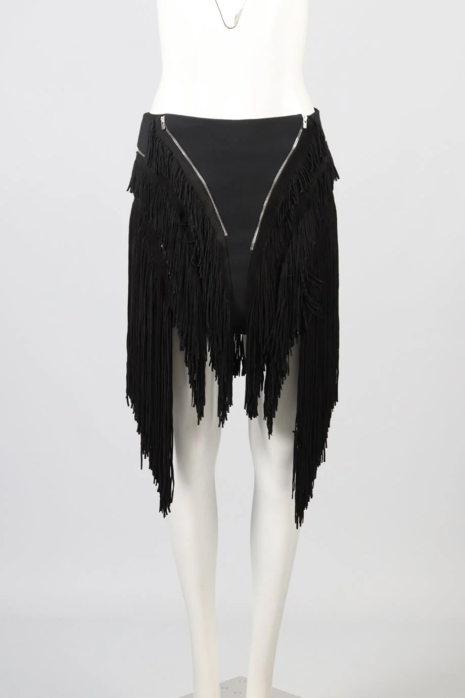 JAY AHR FRINGED CREPE MINI SKIRT FR 34 UK 6 - Image 2