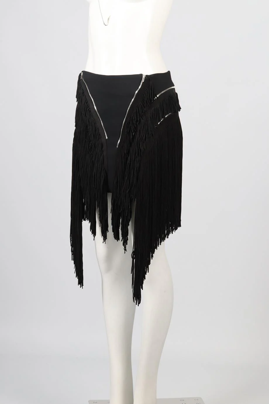 JAY AHR FRINGED CREPE MINI SKIRT FR 34 UK 6 - Image 3