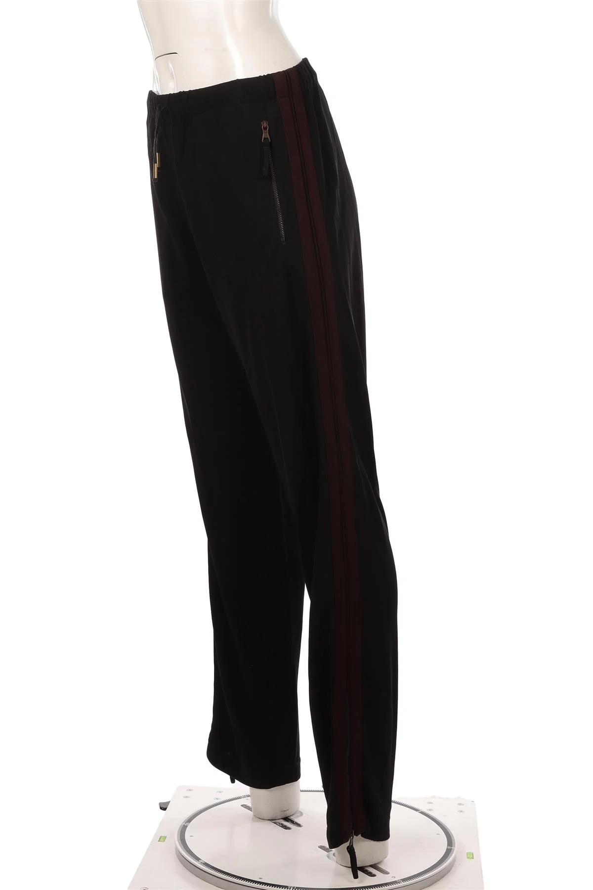 JEAN PAUL GAULTIER BLACK VINTAGE JERSEY STRAIGHT LEG PANTS IT 42 UK 10 - Image 3