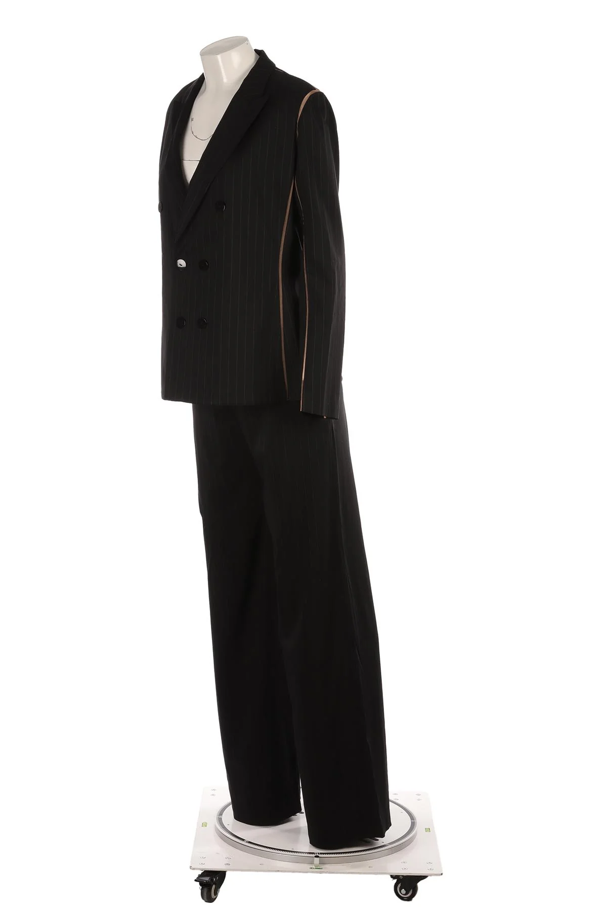JEAN PAUL GAULTIER BLACK VINTAGE WOOL 2-PIECE SUIT IT 44 UK 12 - Image 3