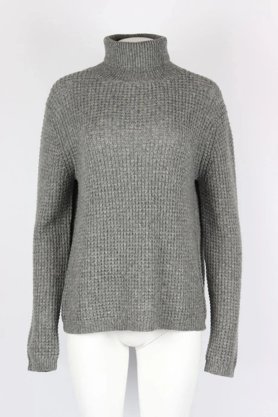 JENNI KAYNE WAFFLE KNIT WOOL BLEND TURTLENECK SWEATER MEDIUM - Image 2