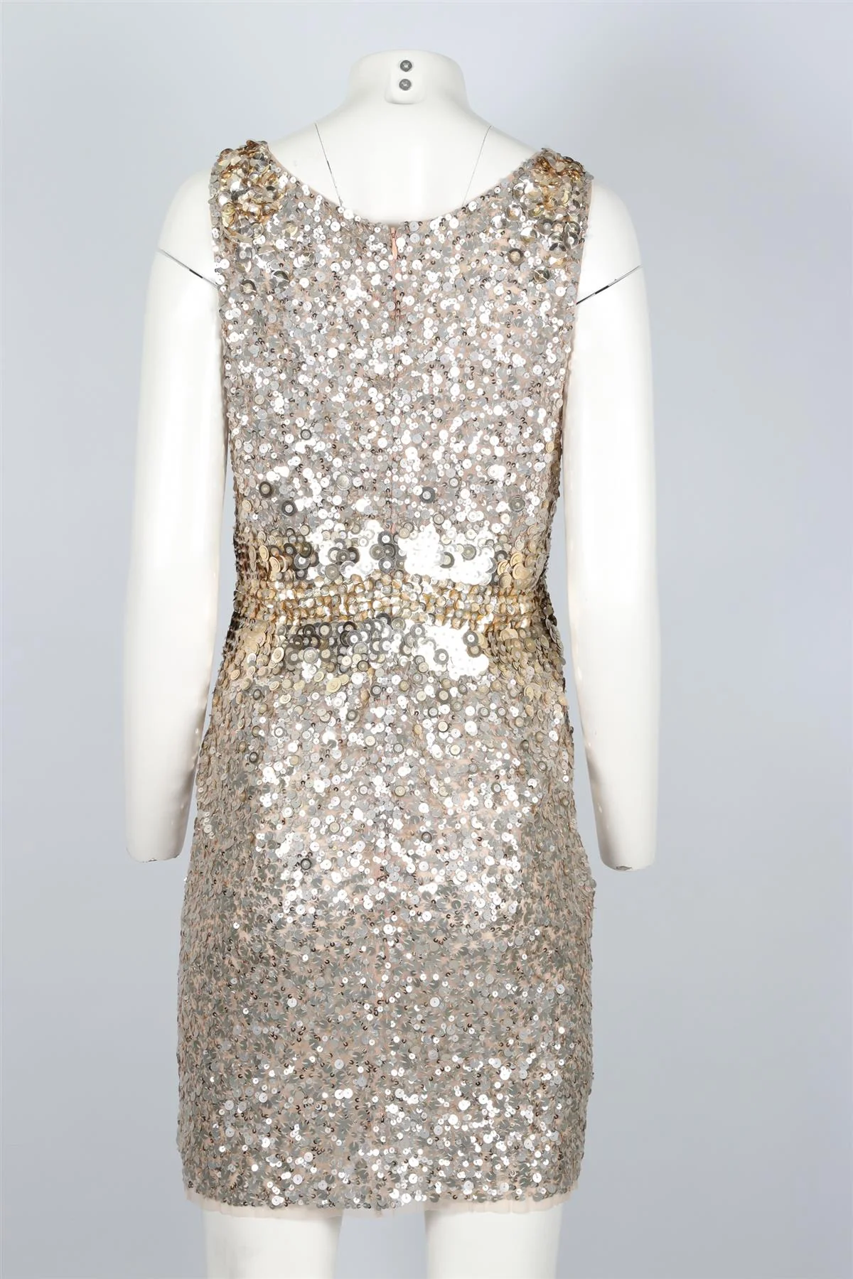 JENNY PECKHAM GOLD SEQUIN MINI DRESS UK 14 - Image 4